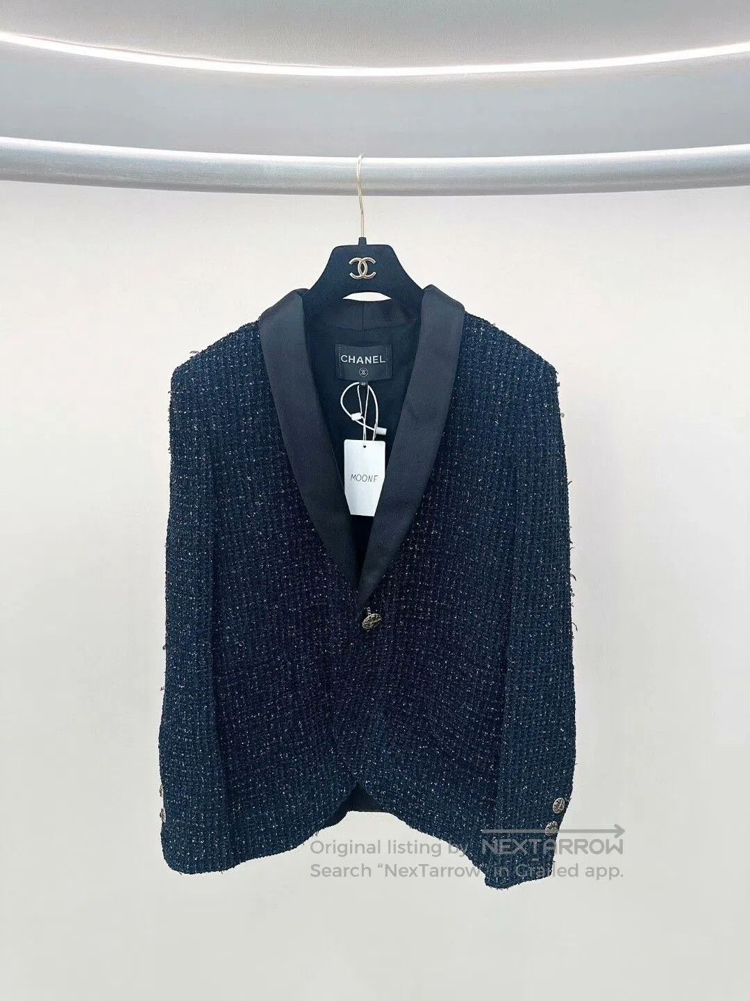 Chanel CHANEL Blue Tweed Jacket Size 40. Size US M / EU 48-50 / 2 - 1 Thumbnail