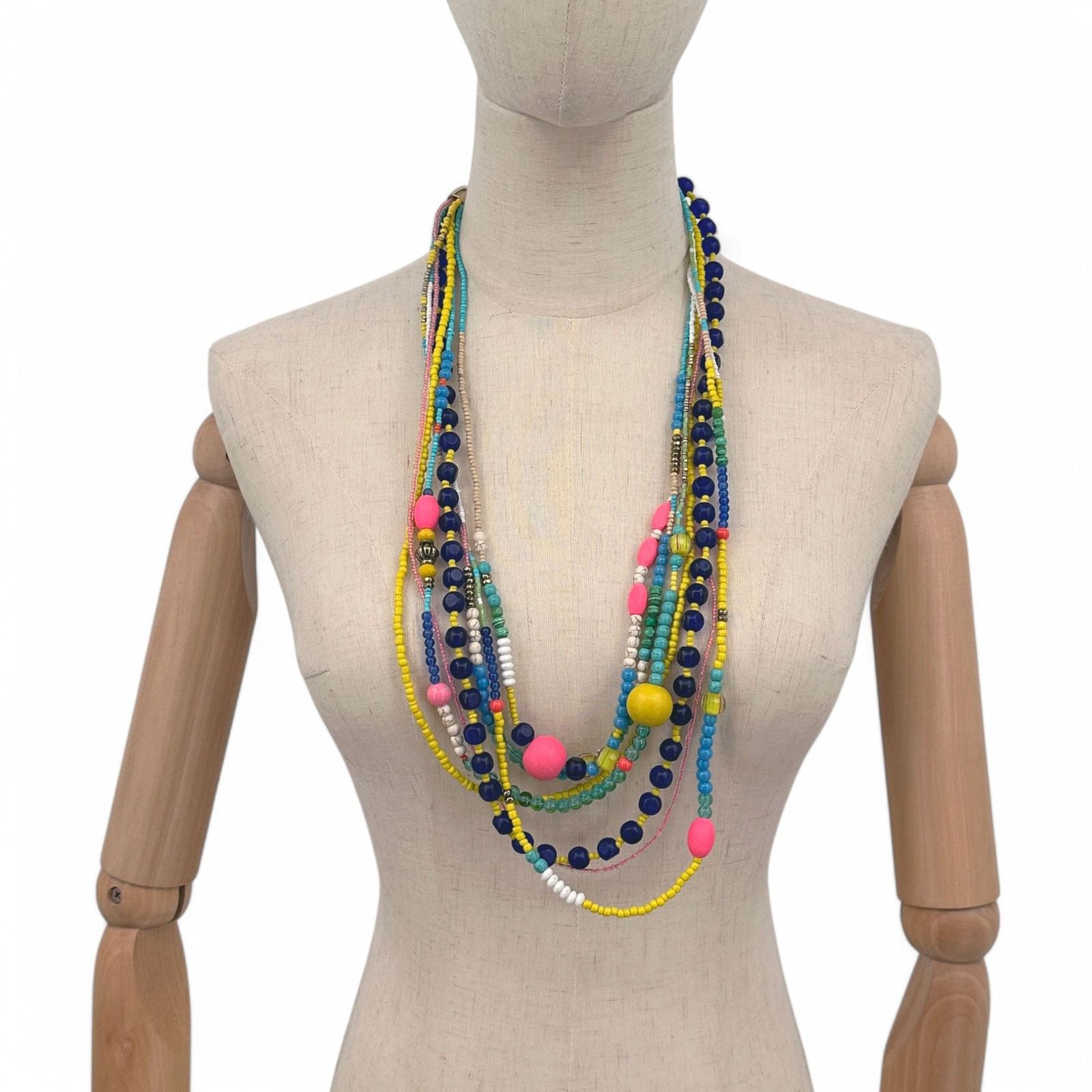 Vineyard Vines Vineyard Vines Colorful Layered Boho Statement Necklace Size ONE SIZE - 9 Thumbnail