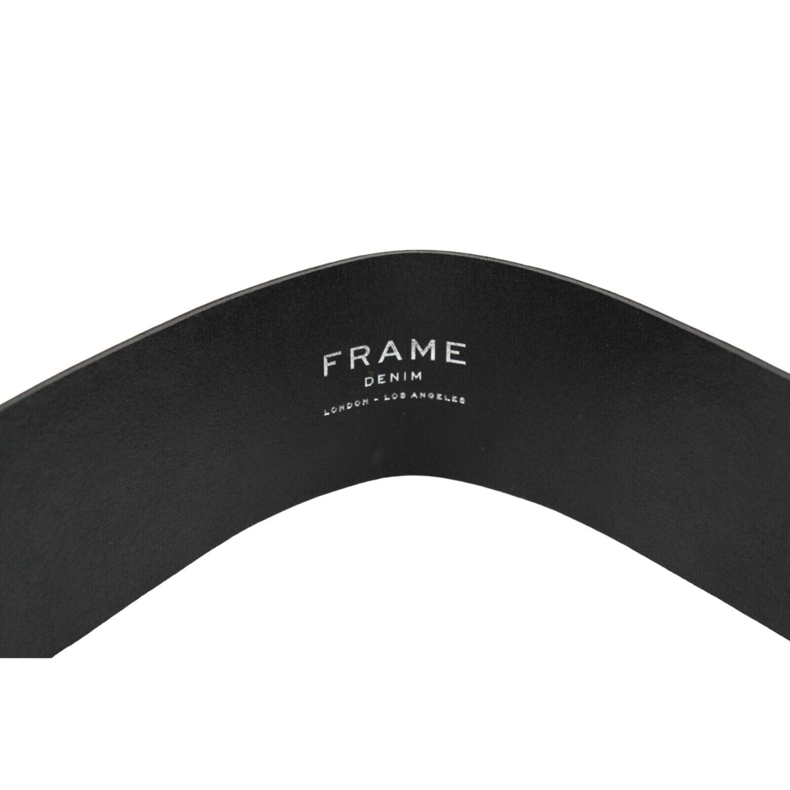 Frame FRAME DENIM Adjustable Black Cowhide Leather Belt Sz 32-34 Size ONE SIZE - 2 Thumbnail