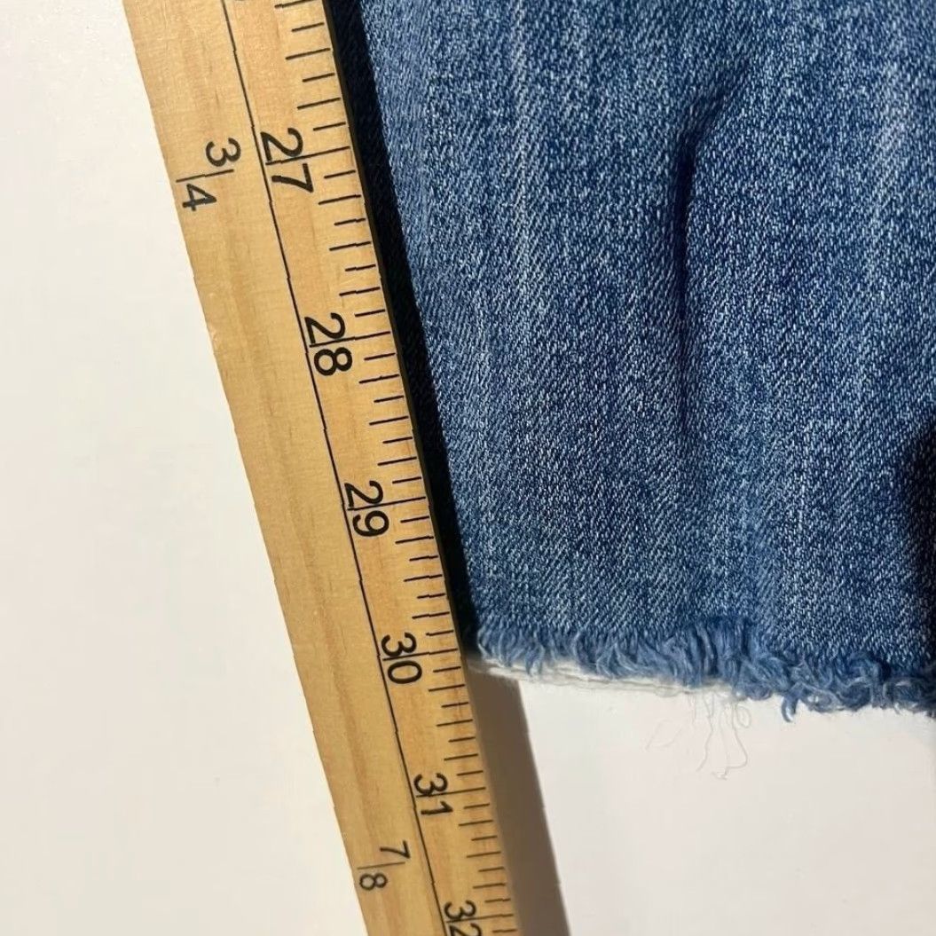Vintage Joe's Jeans The Niki Mid Rise Boyfriend Distressed Raw Hem Blue Denim W29 M36 Jeans Women 5-Pocket Size 29" - 6 Thumbnail