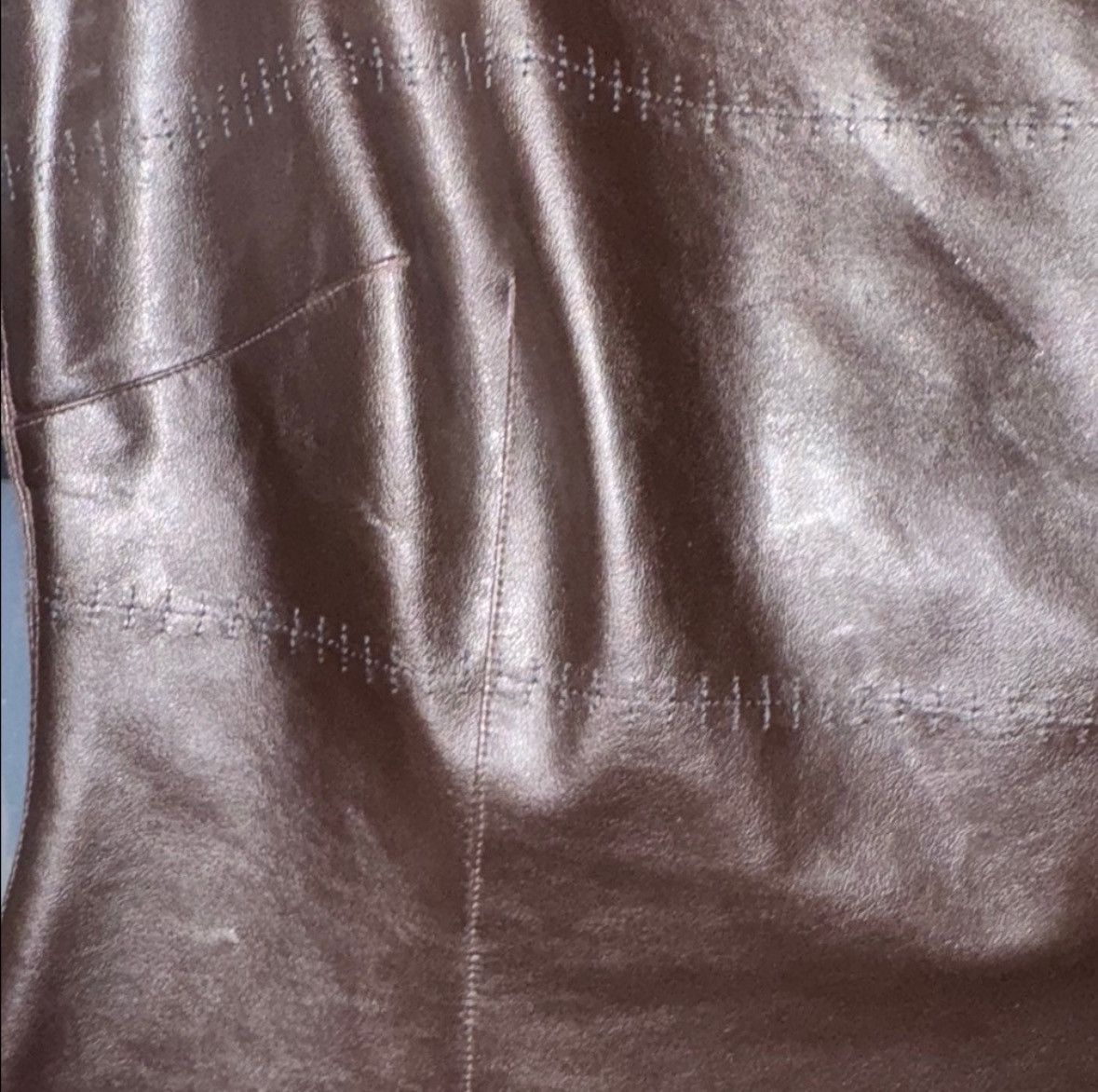 Other David Meister Brown Leather Sheath Dress/Size 4 Size S / US 4 / IT 40 - 4 Thumbnail