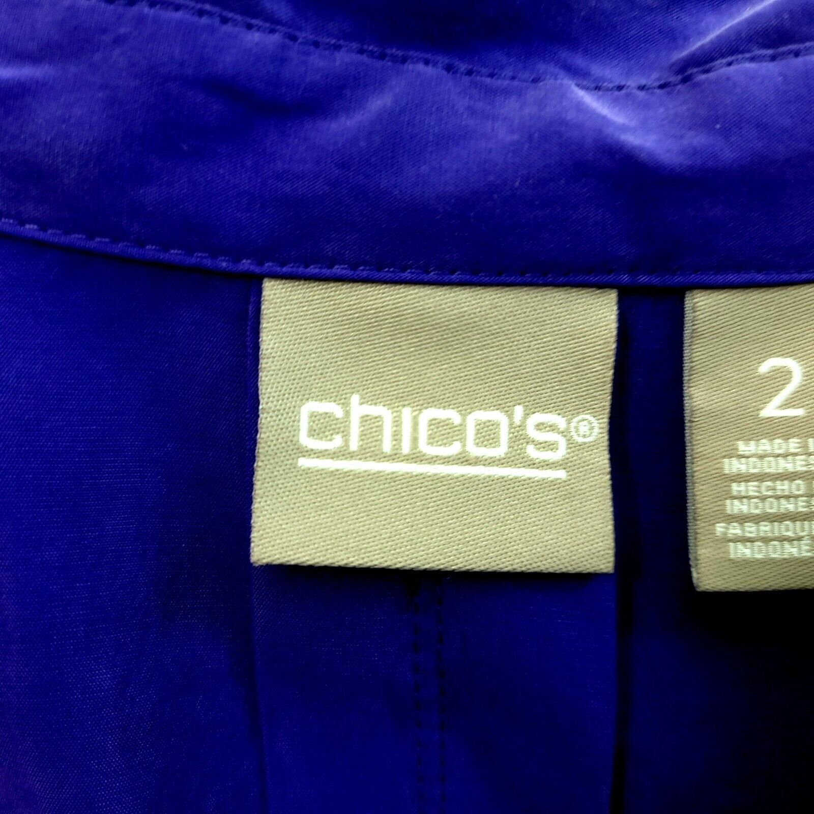 Chicos Chico's Purple Long Sleeve Button Front Collared Shirt Pocke Size XS / US 0-2 / IT 36-38 - 7 Thumbnail