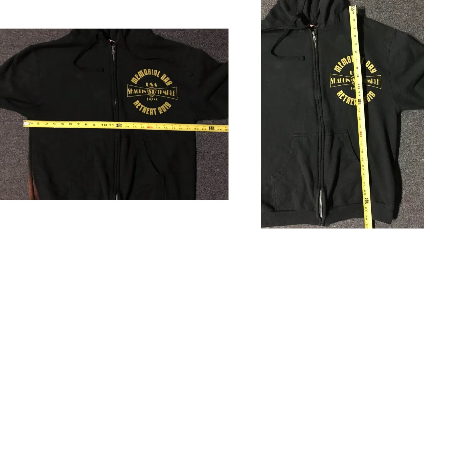 Tultex VINTAGE Shaolin Temple Retreat Hoodie L Ninja Sword Warrior Martial Arts Kung Fu Vtg 90s Mens Black Full Zip Samurai Hip Hop Retro 90s University USA Size US L / EU 52-54 / 3 - 8 Thumbnail