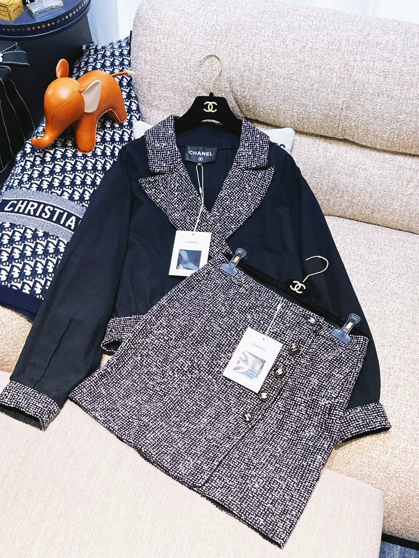 Chanel Chanel 23P Mixed Color Knit Collar Jacket Size US M / EU 48-50 / 2 - 1 Thumbnail