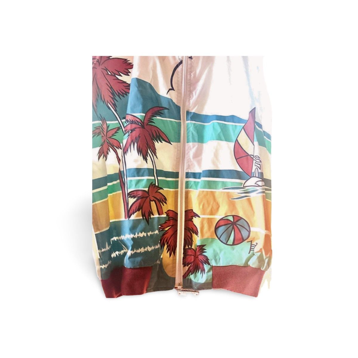 Other Men’s Retro Palm Tree Light Bomber Jacket by Repage - 1980’s Size US L / EU 52-54 / 3 - 4 Thumbnail