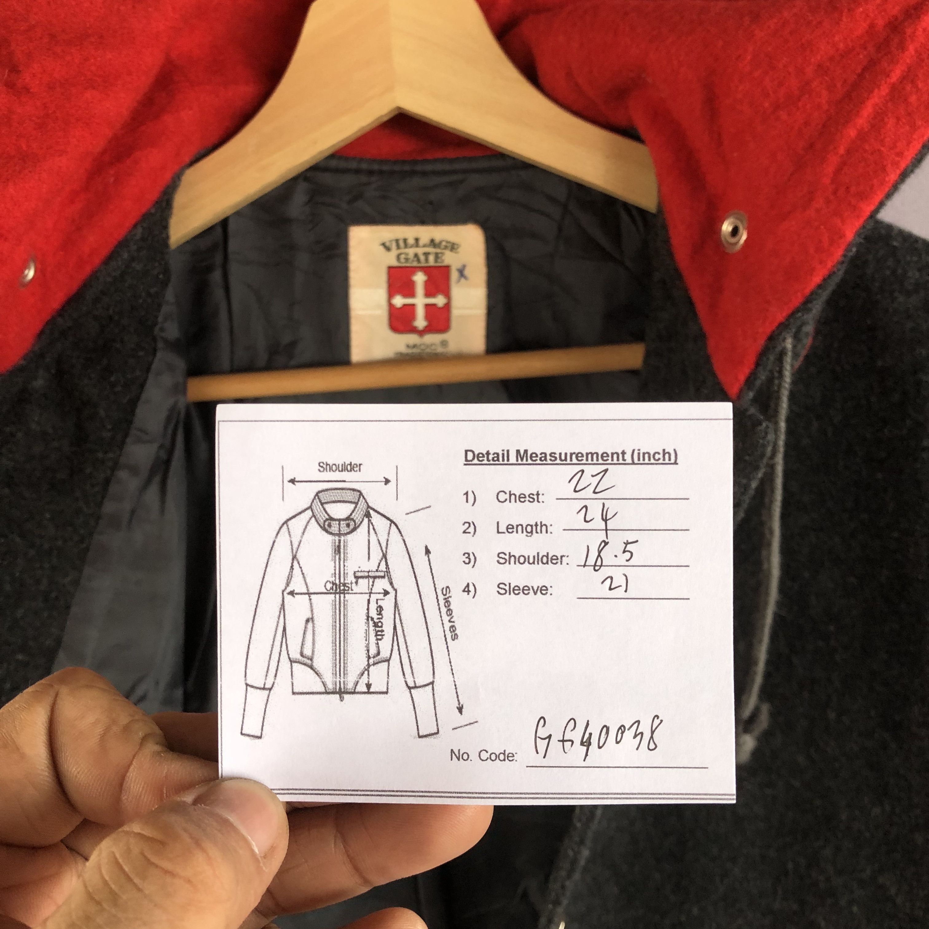 Japanese Brand × Vintage Vintage 90s Village Gate Varsity Wool Baseball Jacket Size US S / EU 44-46 / 1 - 11 Thumbnail