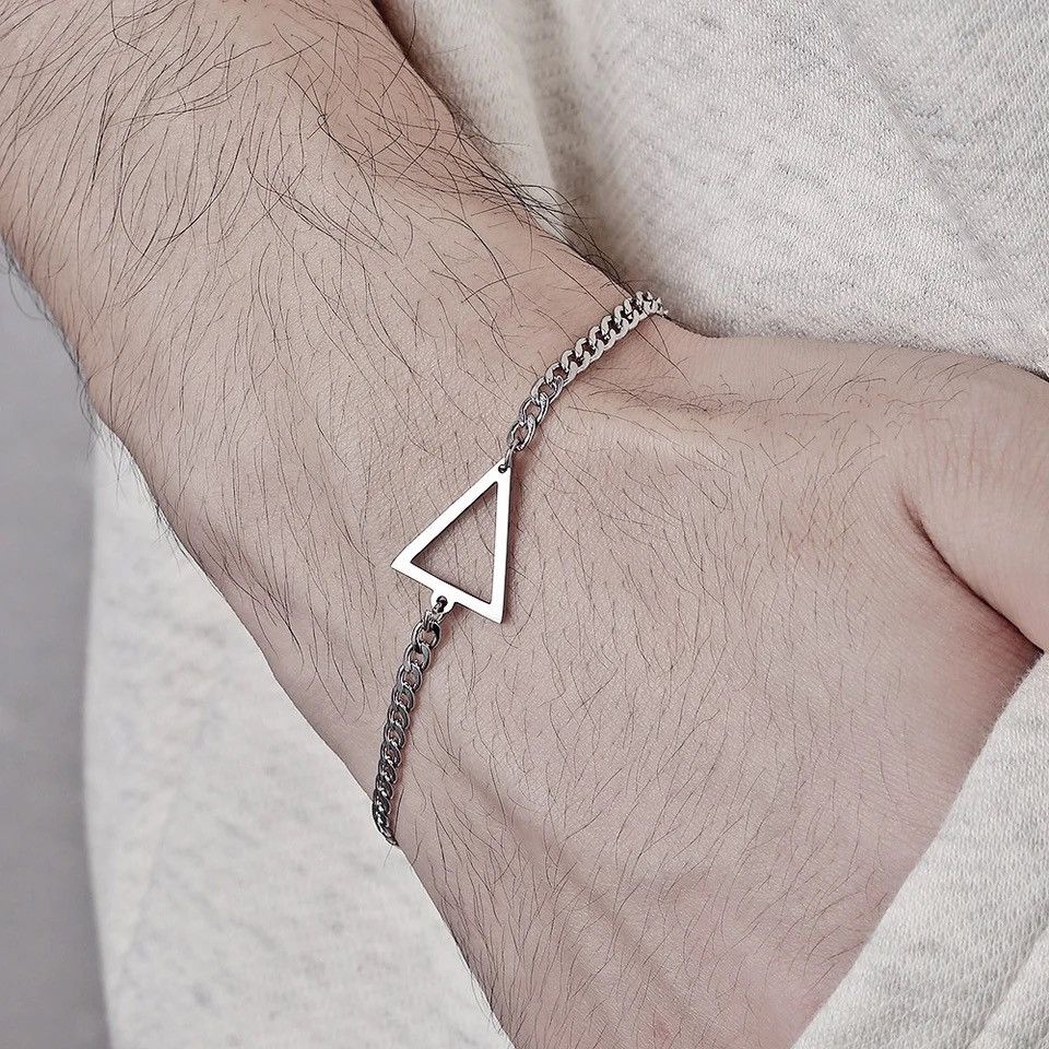 Jewelry × Vintage Bracelet Stainless Steel Chain Link Braslet Adjustable Size ONE SIZE - 3 Thumbnail