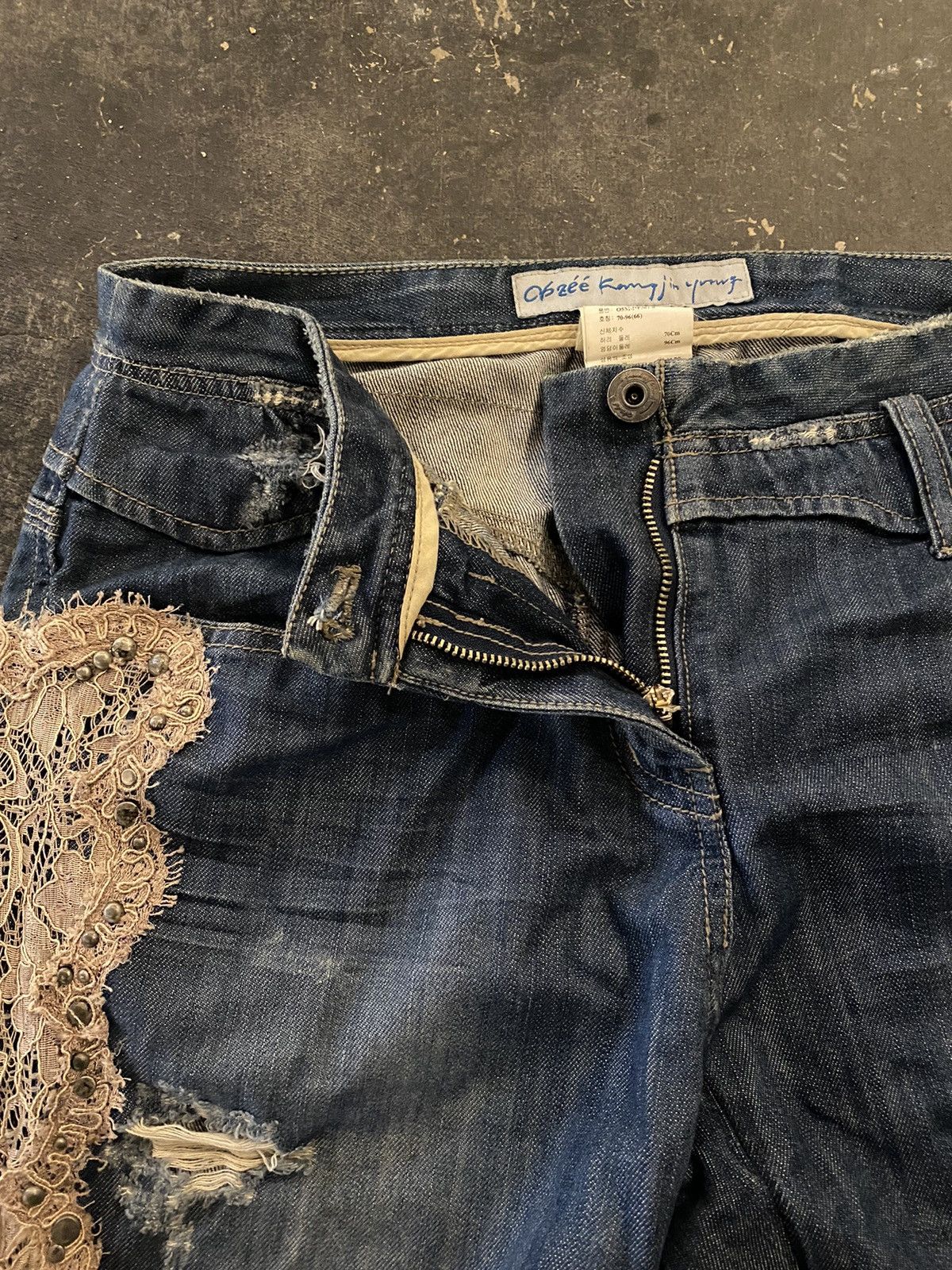 If Six Was Nine × Japanese Brand × Le Grande Bleu (L.G.B.) Cae zee Avant Garde Distressed Jeans Size 28" / US 6 / IT 42 - 9 Thumbnail
