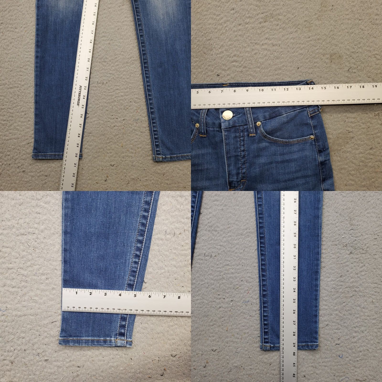 Vintage Seven7 Jeans Womens Size 6 Blue Denim 5 Pocket Skinny Regular Rise 30.25" Inseam 30.25" Medium Wash Casual Size 28" / US 6 / IT 42 - 8 Thumbnail