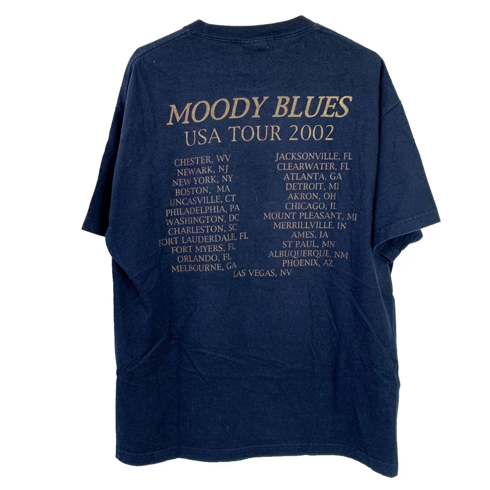 Vintage VINTAGE Moody Blues 2002 US Tour Band Tee T-Shirt XL Alstyle Apparel & Activewear Unisex Adults Blue 100% Cotton Short Sleeve Crew Neck Denim? Size US XL / EU 56 / 4 - 6 Thumbnail