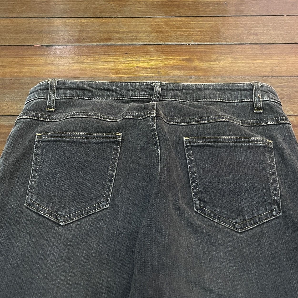 14th Addiction Rare Design Vintage Brand Lip Make Super Flared Jeans 1990s Size US 33 - 4 Thumbnail