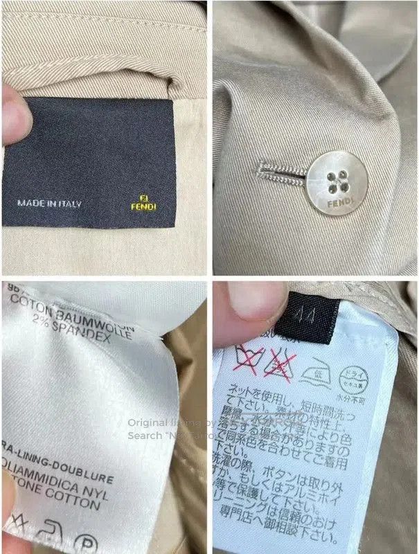 Fendi Fendi Khaki Cotton Women's Jacket . Size XXS / US 00 / IT 34 - 6 Thumbnail