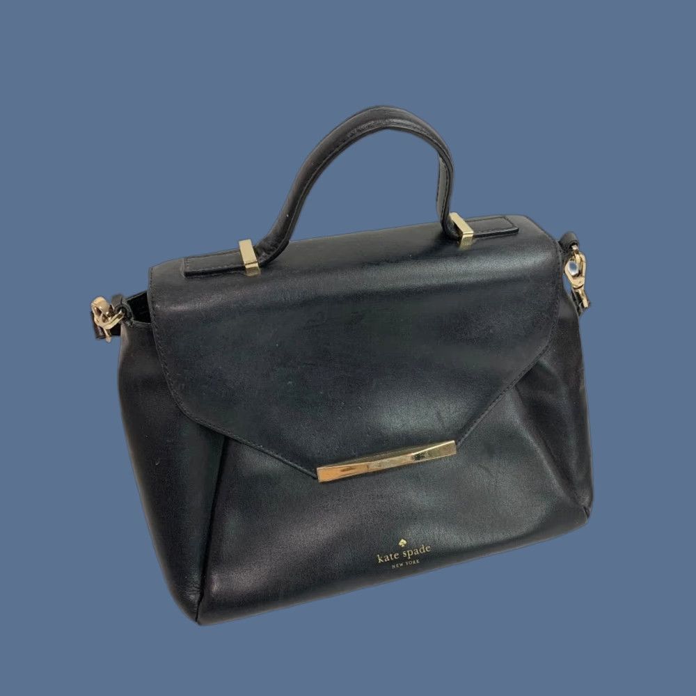 Vintage Kate Spade Palermo Camden Way Satchel Shoulder Bag Black Leather Women Satchel/Top Handle Bag Size ONE SIZE - 1 Thumbnail