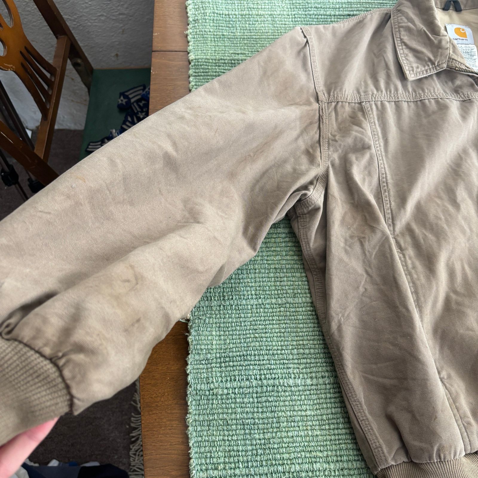 Carhartt × Vintage Vintage 2000s tan cotton Carhartt zip up work jacket size xl Size US XL / EU 56 / 4 - 5 Thumbnail