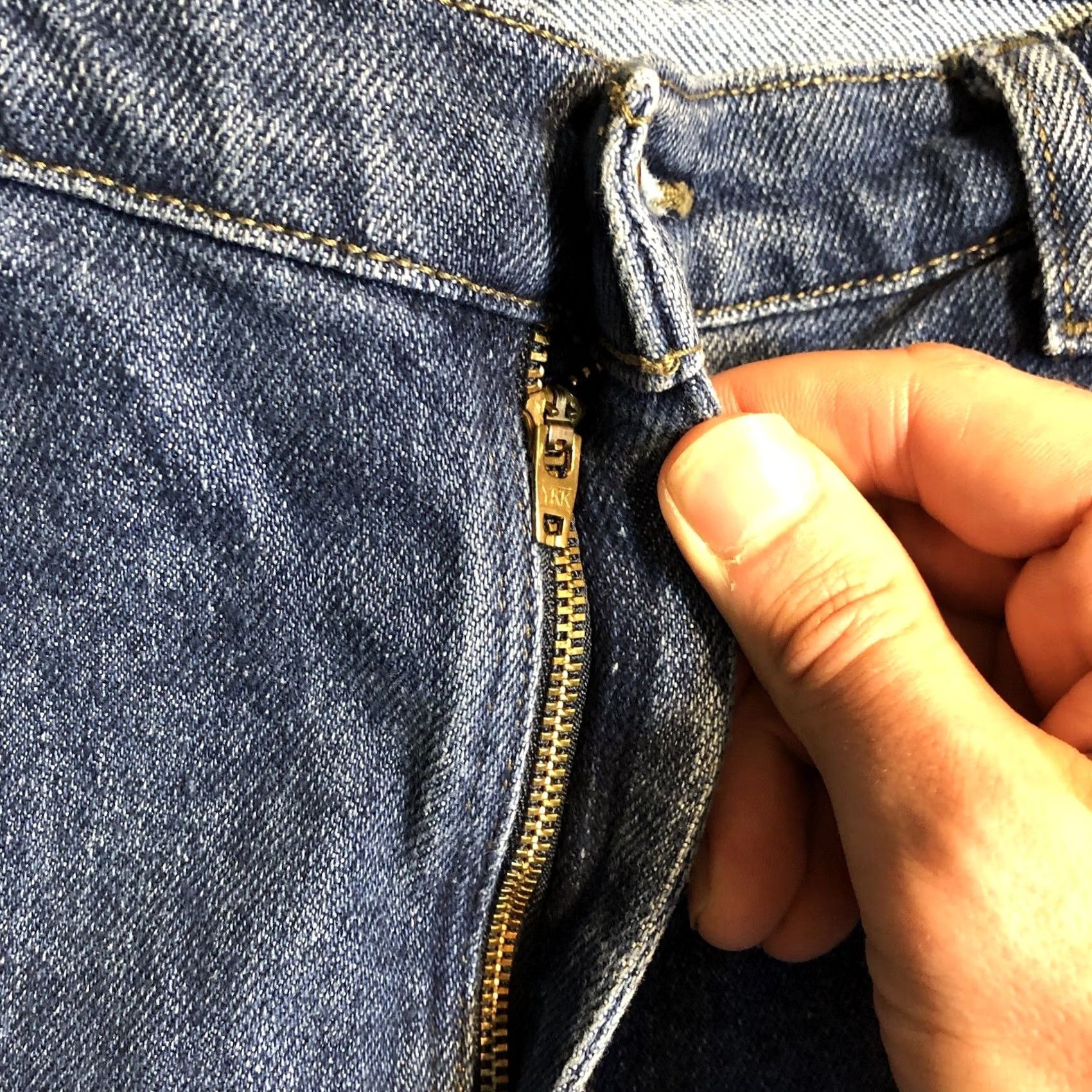 Lee VINTAGE Lee Jeans Taper Womens 14 Regular 30x30.5 Blue Denim Hi Rise 12 Inseam 5-Pocket USA 80s 90s Fans Mens Girls Size 36" / US 14 / IT 50 - 5 Thumbnail