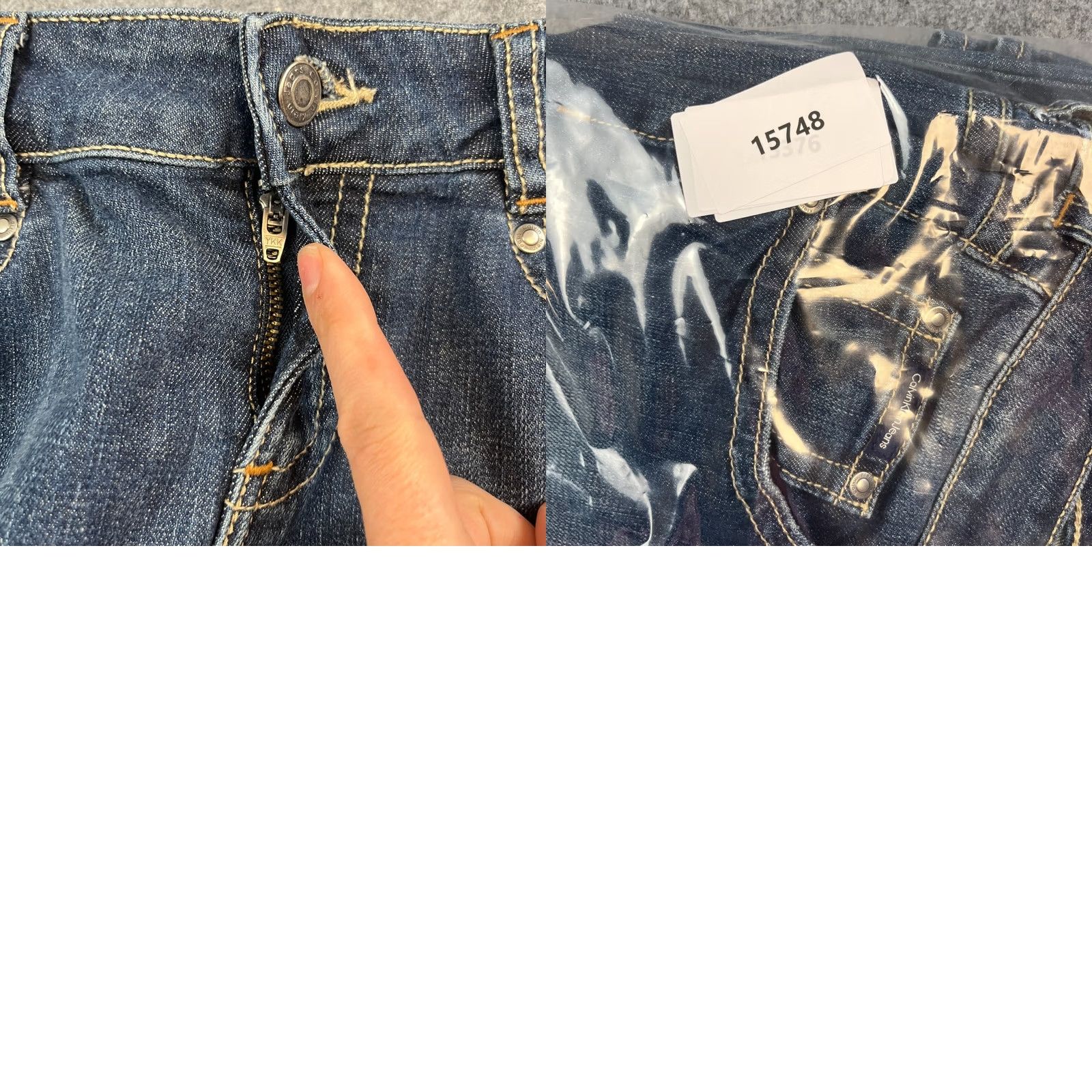 Calvin Klein Calvin Klein Jeans Bootcut 31 32 UK 10 Low Rise Mid Wash Blue Womens Jeans Casual Slimming Size 24" / US 00 / IT 34 - 9 Thumbnail