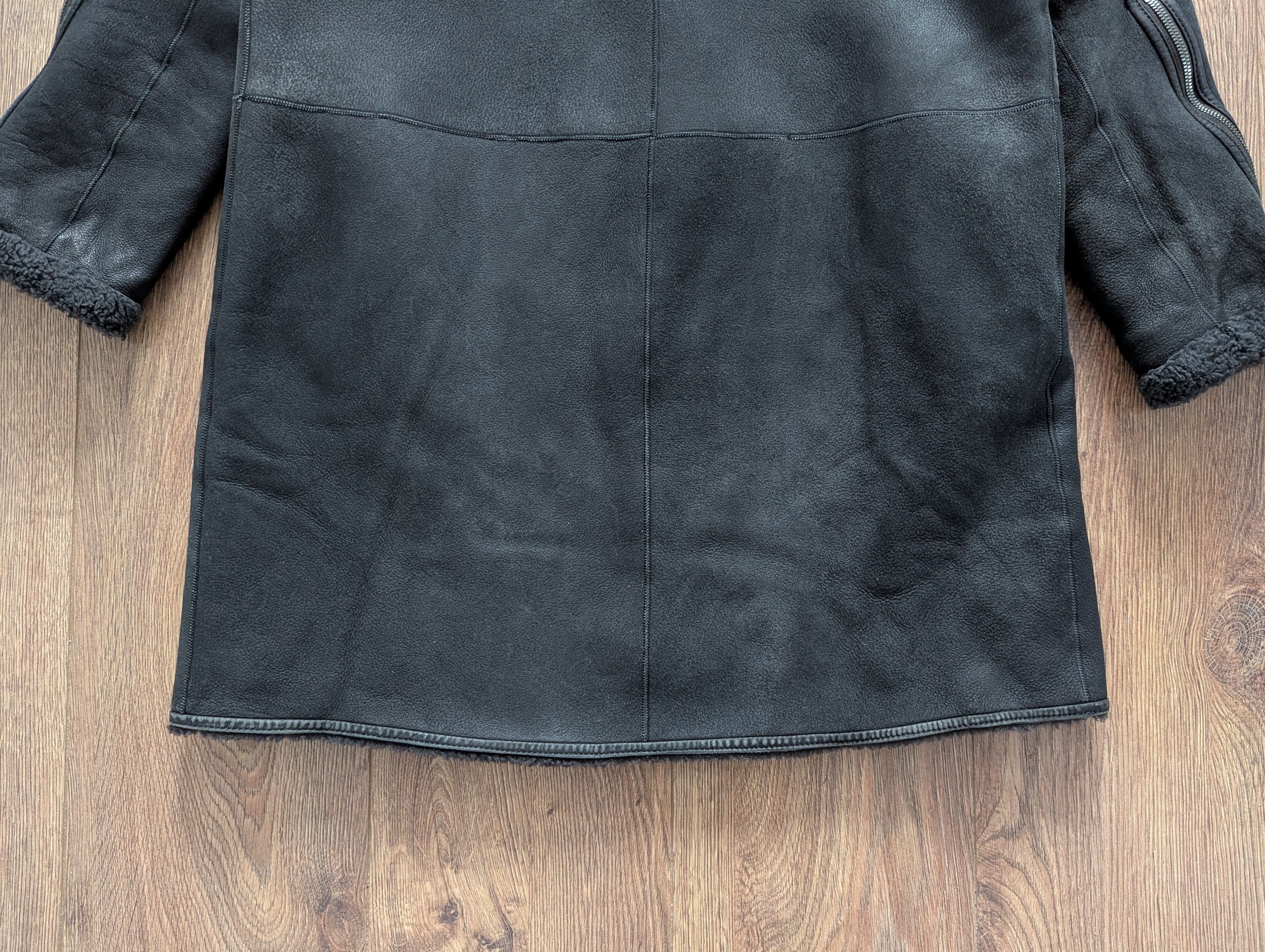 Leather VSP Women's Double Sided 100% Lamb Shearling Hooded Zip Coat Size L / US 10 / IT 46 - 10 Thumbnail