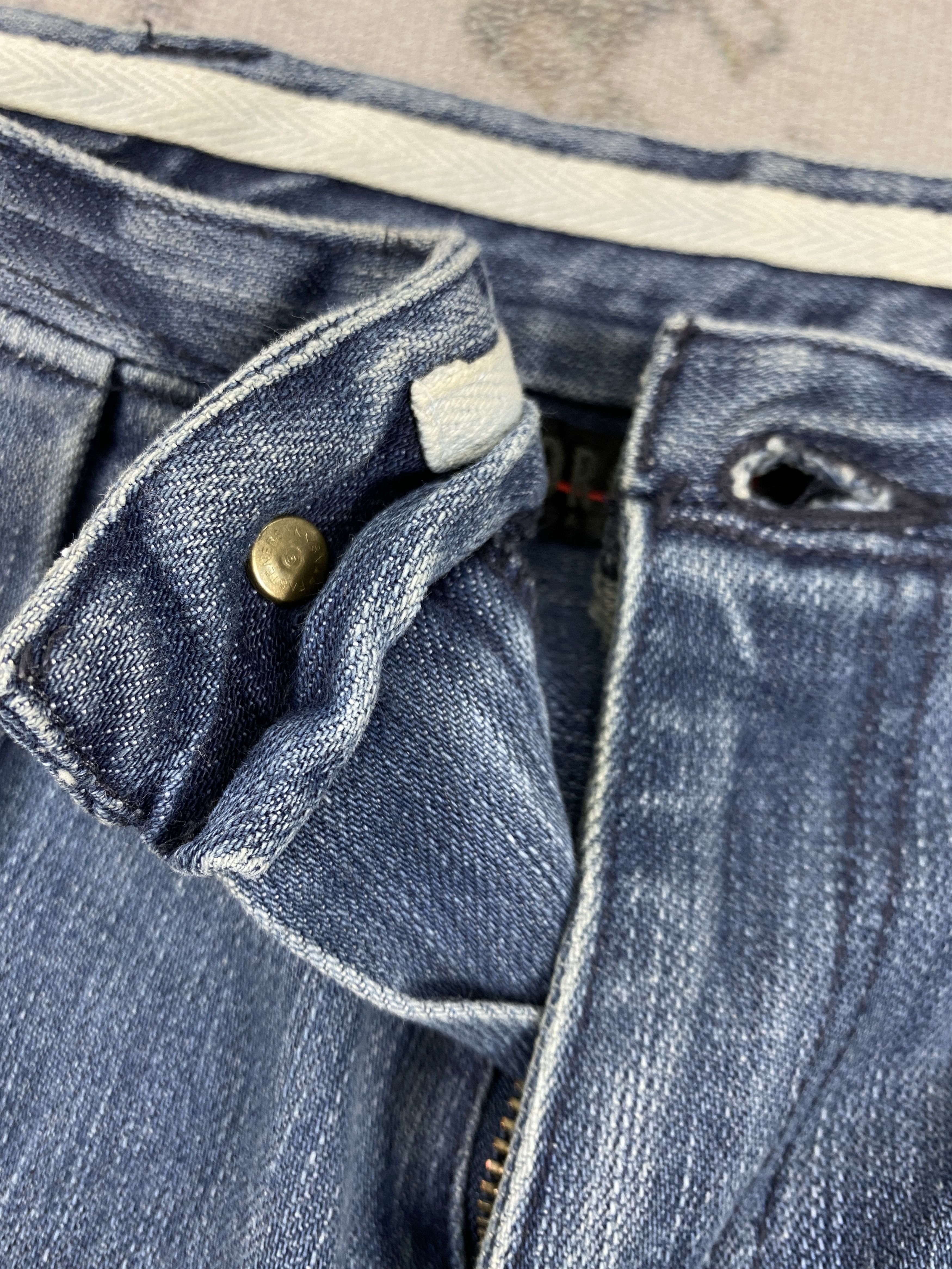 Japanese Brand Faded Blue Vintage Morgan Homme Jeans 32x33.5 Denim- JN3541 Size US 32 / EU 48 - 7 Thumbnail