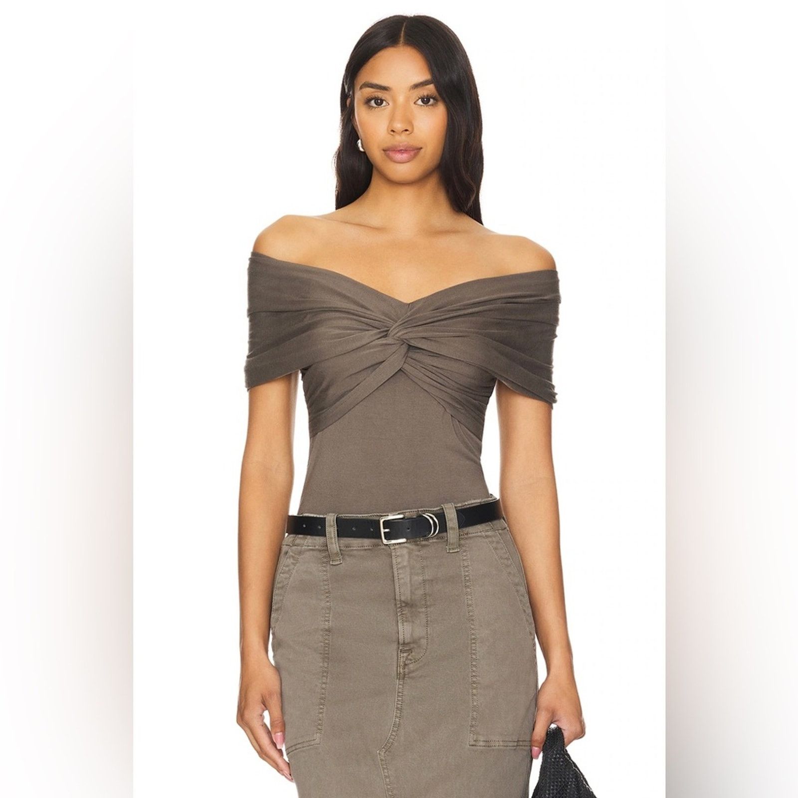 Free People Favorite Daughter “The I’m Evolved” Top- Grey (item #047) Size L / US 10 / IT 46 - 6 Thumbnail