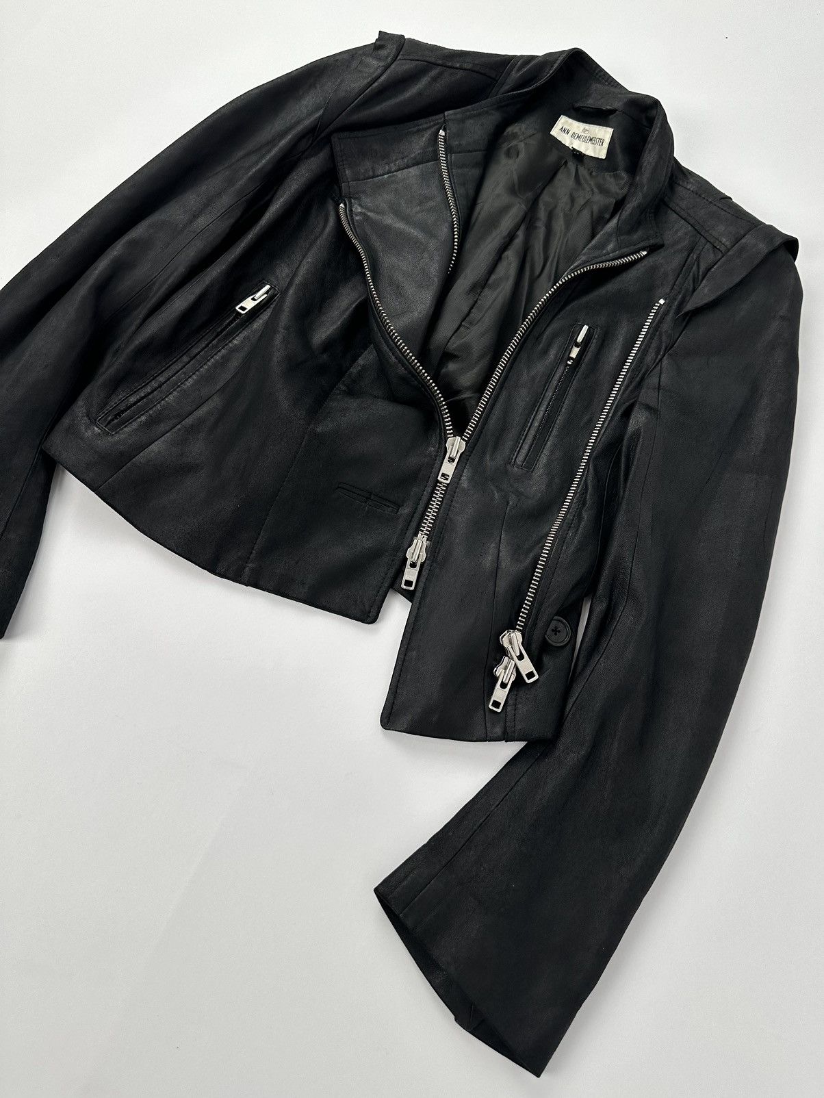Ann Demeulemeester Ann Demeulemeester Asymmetrical Multi-Zipper Biker Leather Size S / US 4 / IT 40 - 5 Thumbnail