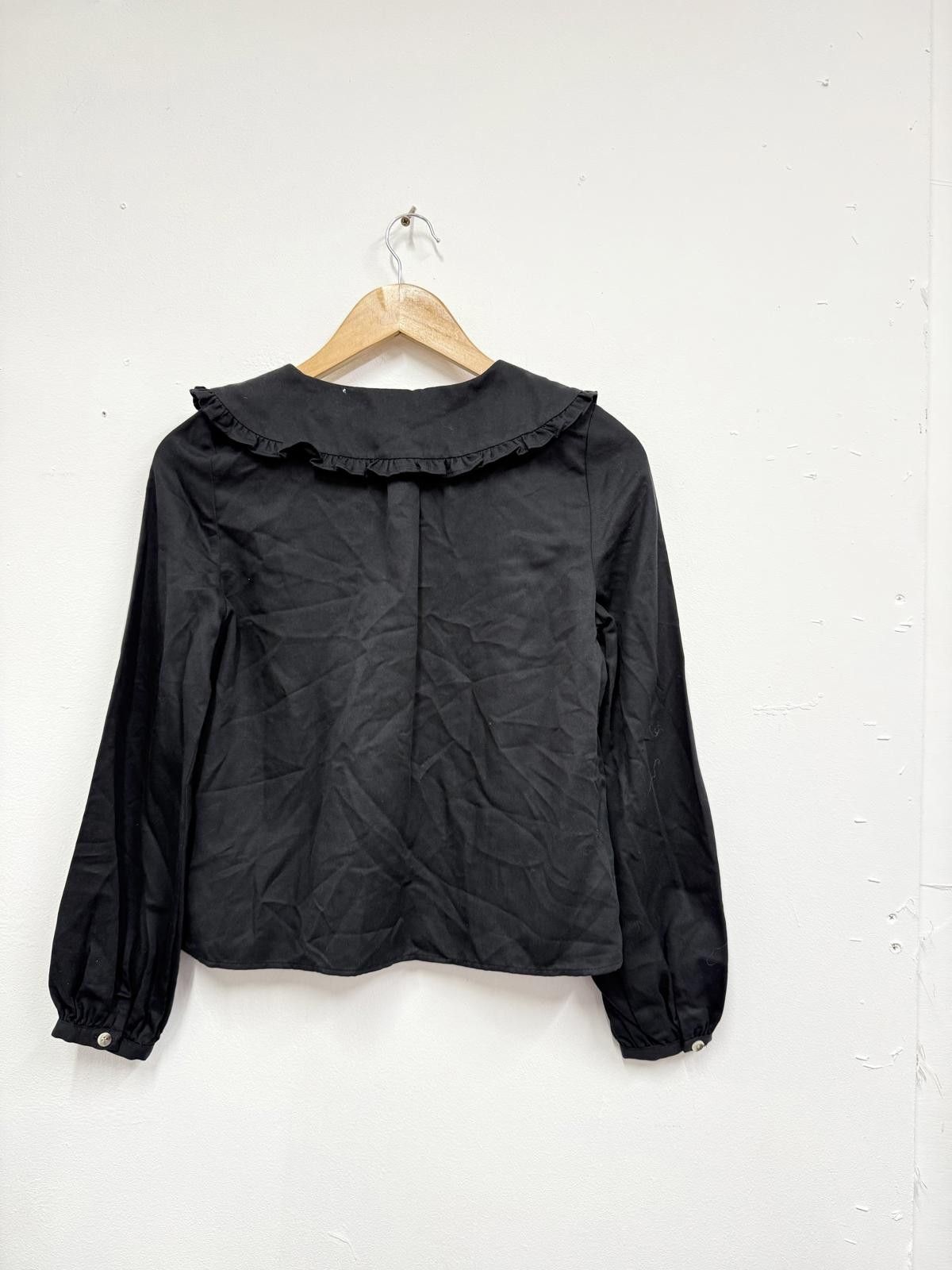 Whistles Whistles Oversized Collar Detail Top UK4 EU32 US0 Black Size XS / US 0-2 / IT 36-38 - 3 Thumbnail