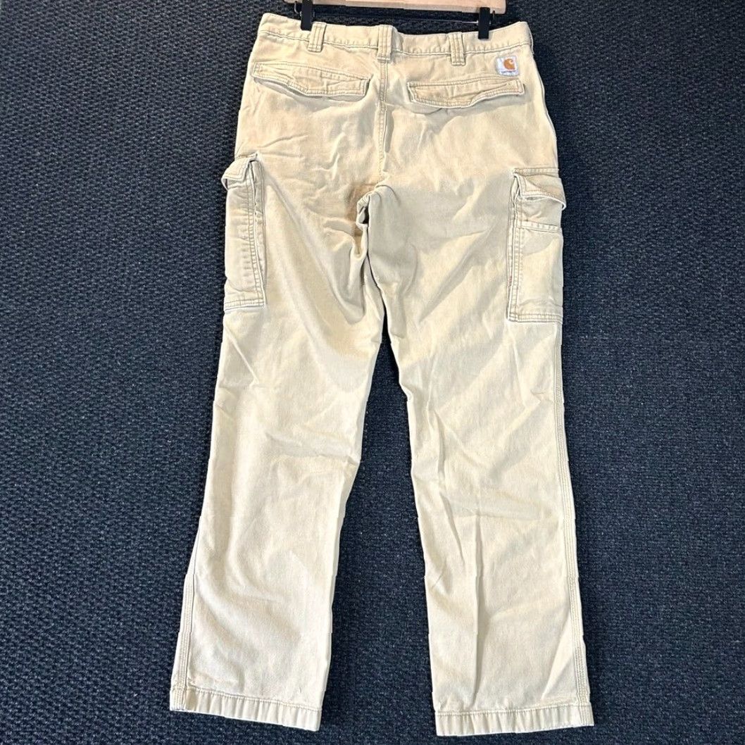 Carhartt VINTAGE Carhartt Cargo Work Pants Men 34x32 Beige Relaxed Fit Rugged Flex Pants Size US 34 / EU 50 - 5 Thumbnail