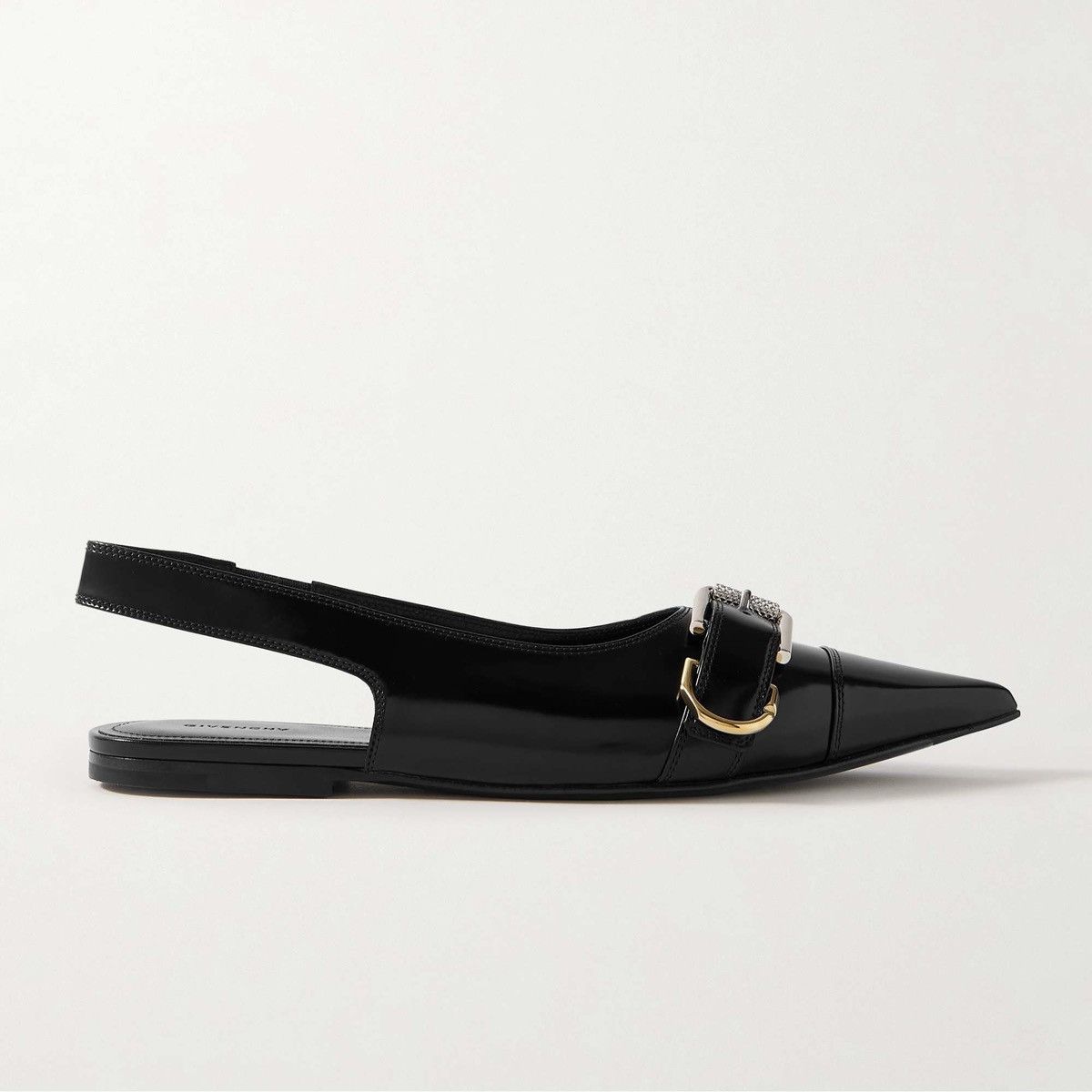 Givenchy Givenchy Voyou Pointed Toe Slingback Ballet Flat Black 39.5 Size US 8.5 / IT 38.5 - 1 Thumbnail