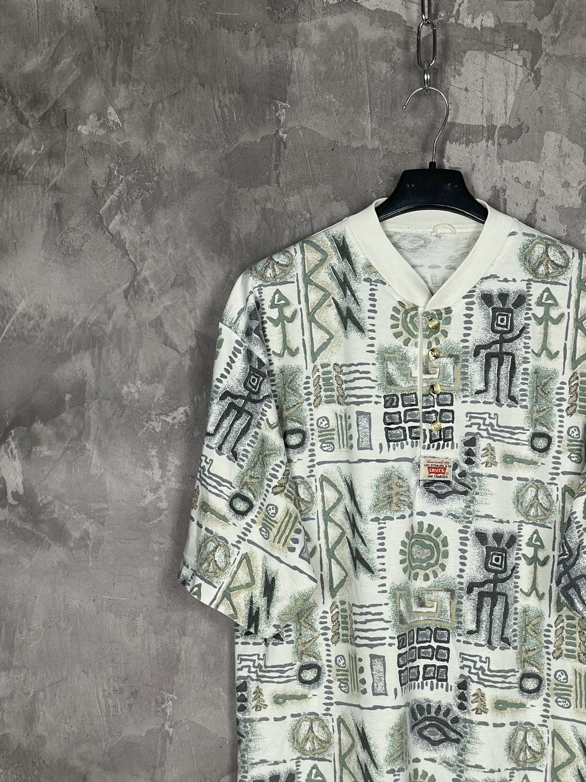 Levi's × Levi's Vintage Clothing × Vintage Levis Vintage Multilogo Crazy Early 70s Very Rare T shirt Size US M / EU 48-50 / 2 - 3 Thumbnail