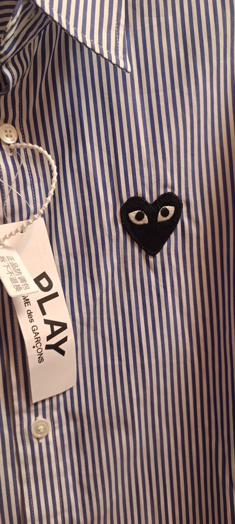 Comme des Garcons Comme Des Garcons Blue and White Stripe Black Heart Long S Size M / US 6-8 / IT 42-44 - 6 Thumbnail