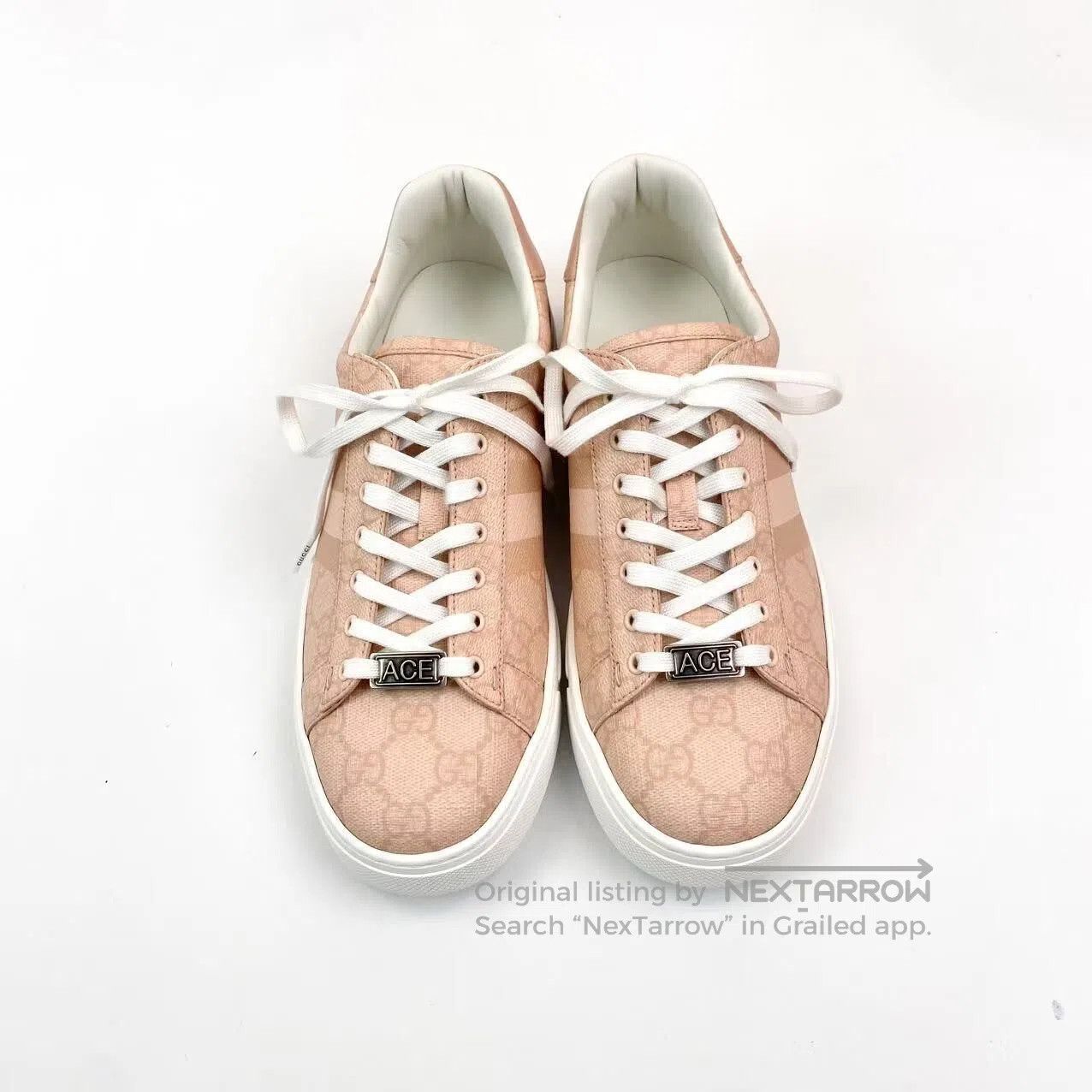 Gucci Guicci ACE round-toe lace-up low-top board shoes| Size US 7.5 / IT 37.5 - 3 Thumbnail