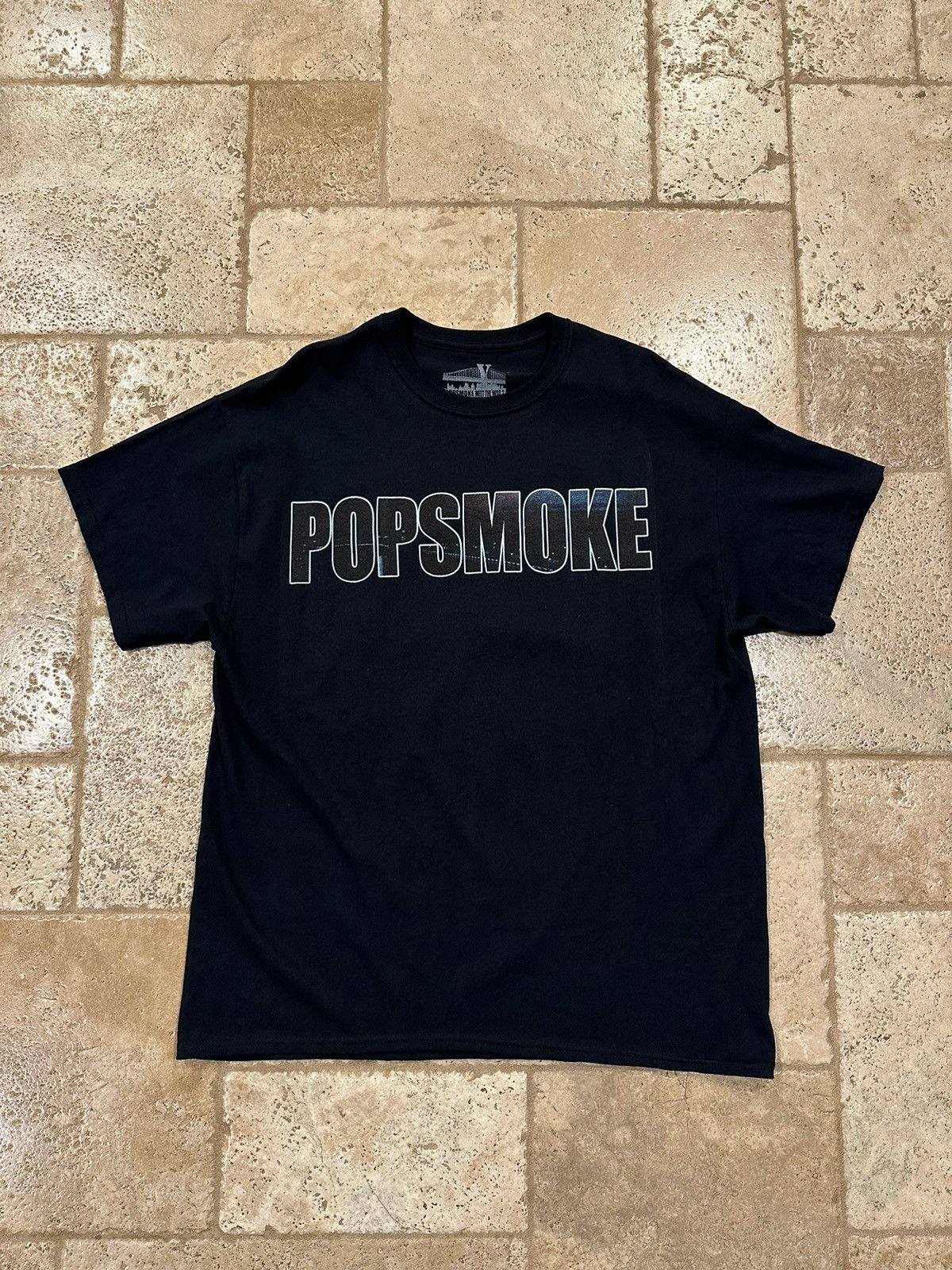 Rap Tees Vlone x Pop Smoke Wraith Logo Black T-Shirt Size US XL / EU 56 / 4 - 3 Thumbnail