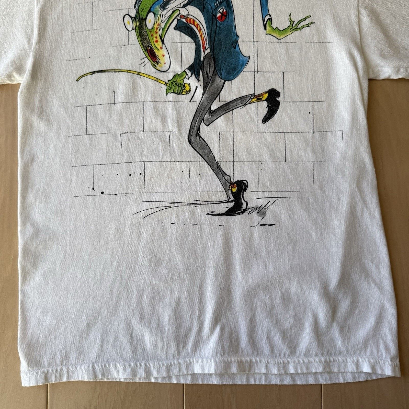 Alstyle × Band Tees Pink Floyd Gerald Scarfe The Wall Shirt Medium White Y2K Size US M / EU 48-50 / 2 - 4 Thumbnail