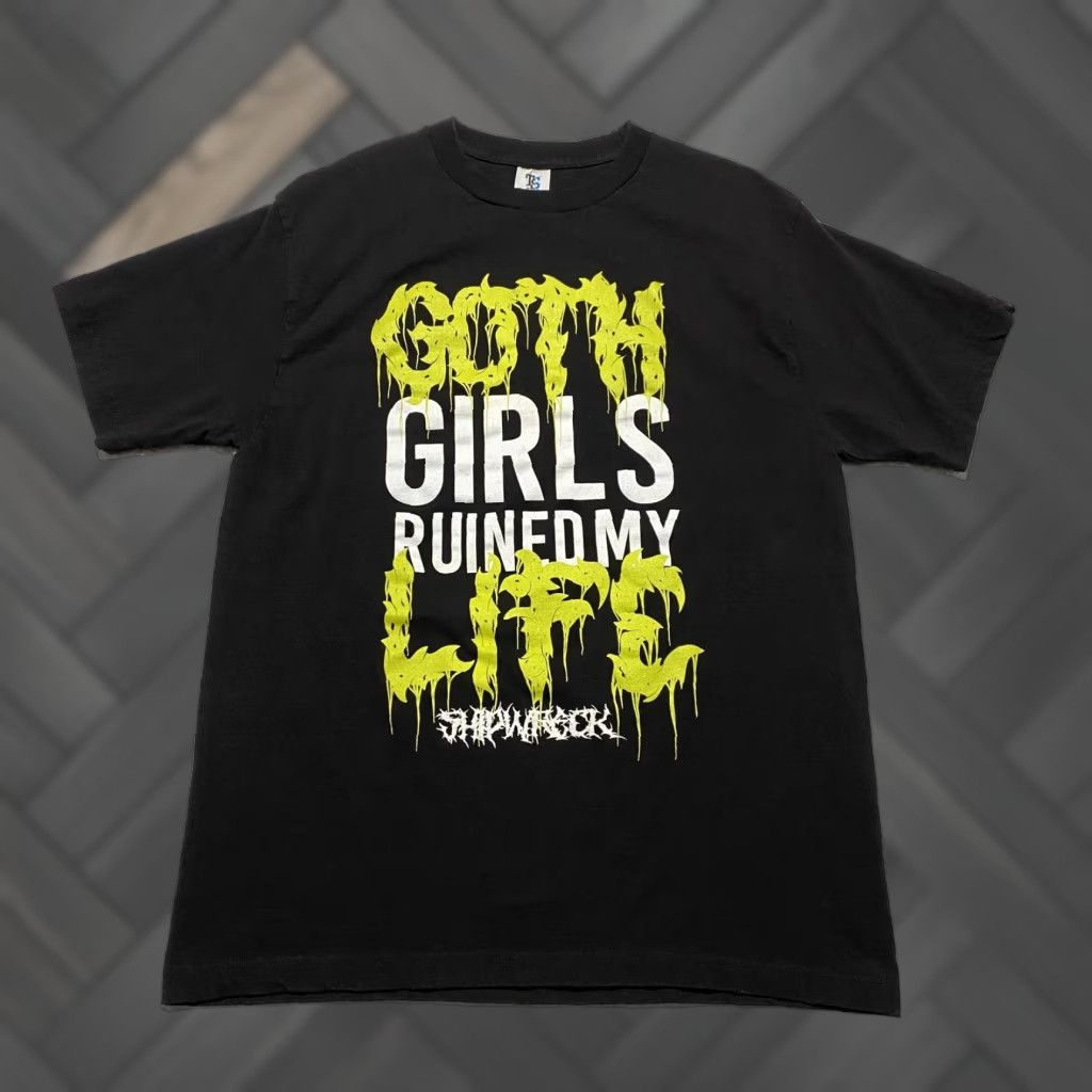 Vintage VINTAGE Teestyled Shirt Mens Large Black Goth Girls Ruined My Life Graphic Tee Size US L / EU 52-54 / 3 - 1 Thumbnail
