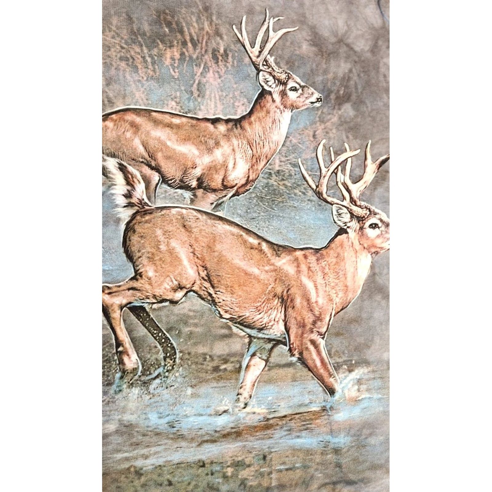 The Mountain The Mountain Deer 2015 T Shirt Men's M Medium Buck Tie Dye Gray New Graphic Tee Regular Fit Casual Shirt Mens Size US M / EU 48-50 / 2 - 5 Thumbnail