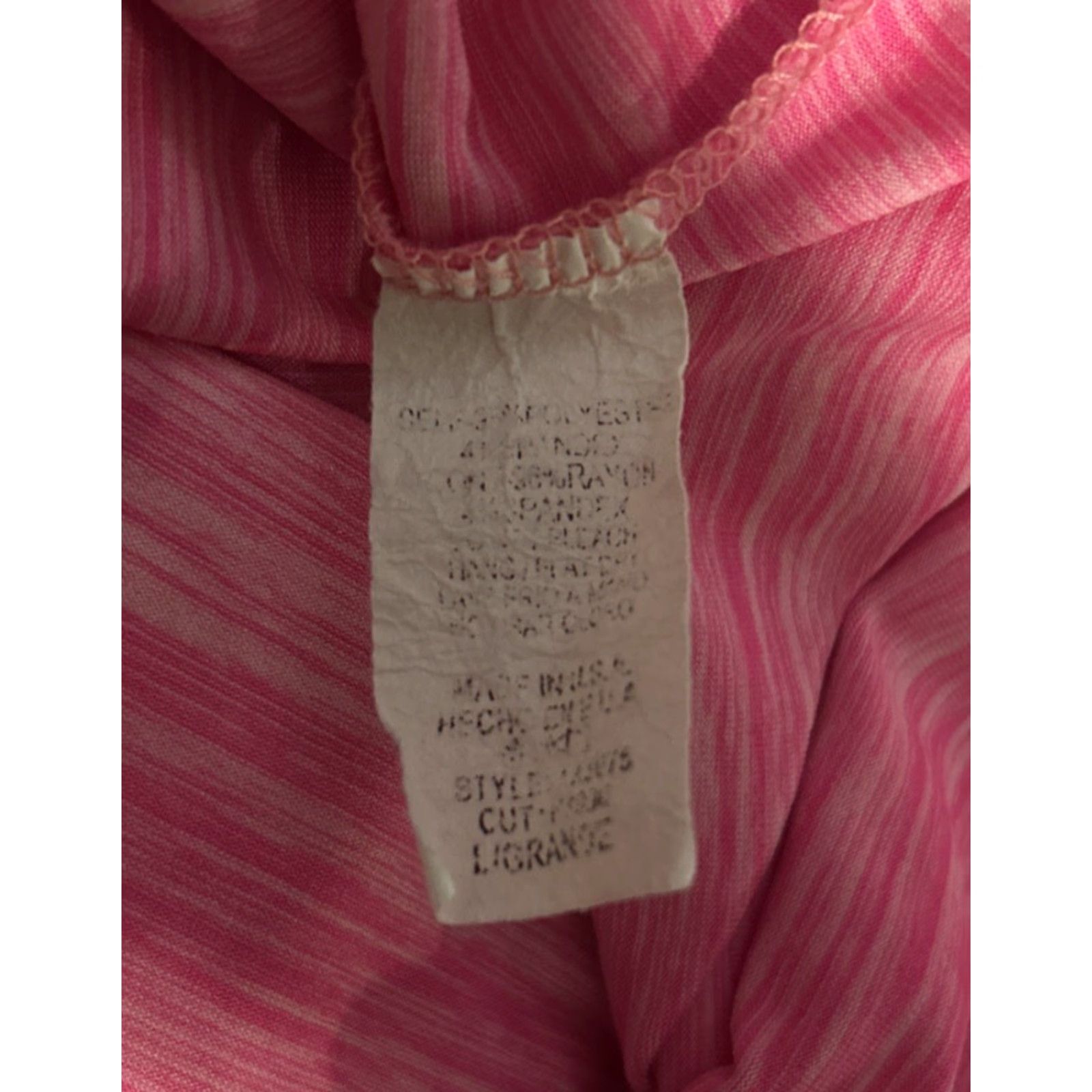 Pinko Flamingo Shirt L Womens Multicolor Crew Neck Long Sleeve Cotton Blend Tee 20.5” Pit to Pit 26.5" Length Stadium Tee Activewear 2163 Size L / US 10 / IT 46 - 4 Thumbnail
