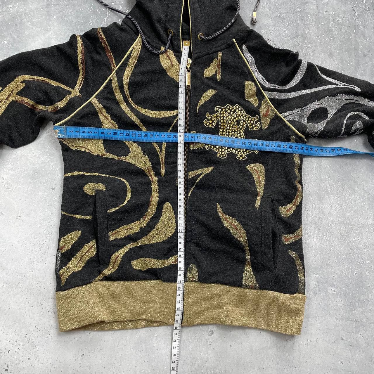 Just Cavalli Roberto Cavalli Full Zip-Up Hoodie Women’s Gray Size S/M Size S / US 4 / IT 40 - 3 Thumbnail