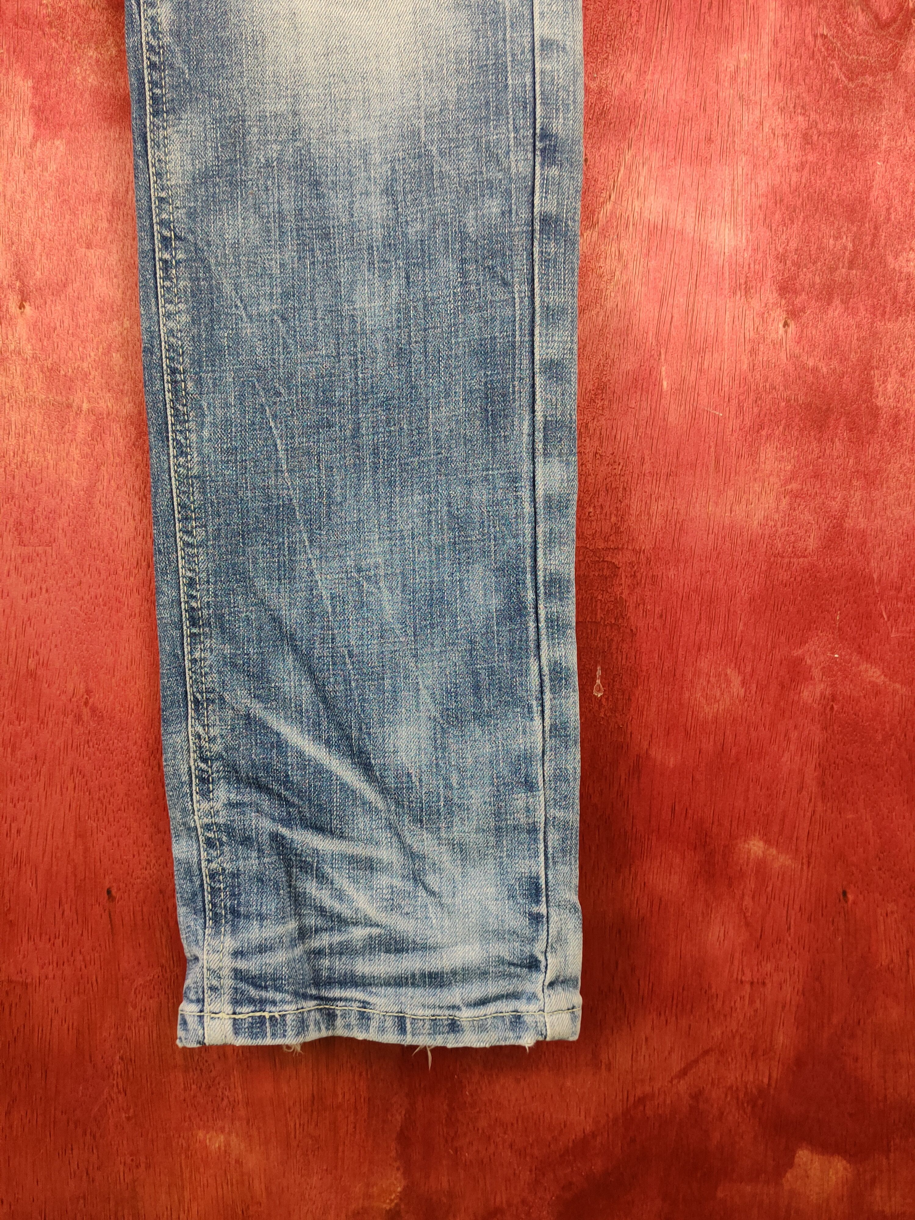 Japanese Brand Arix Blue Faded ripped distressed jeans Denim #S1603 Size US 32 / EU 48 - 8 Thumbnail