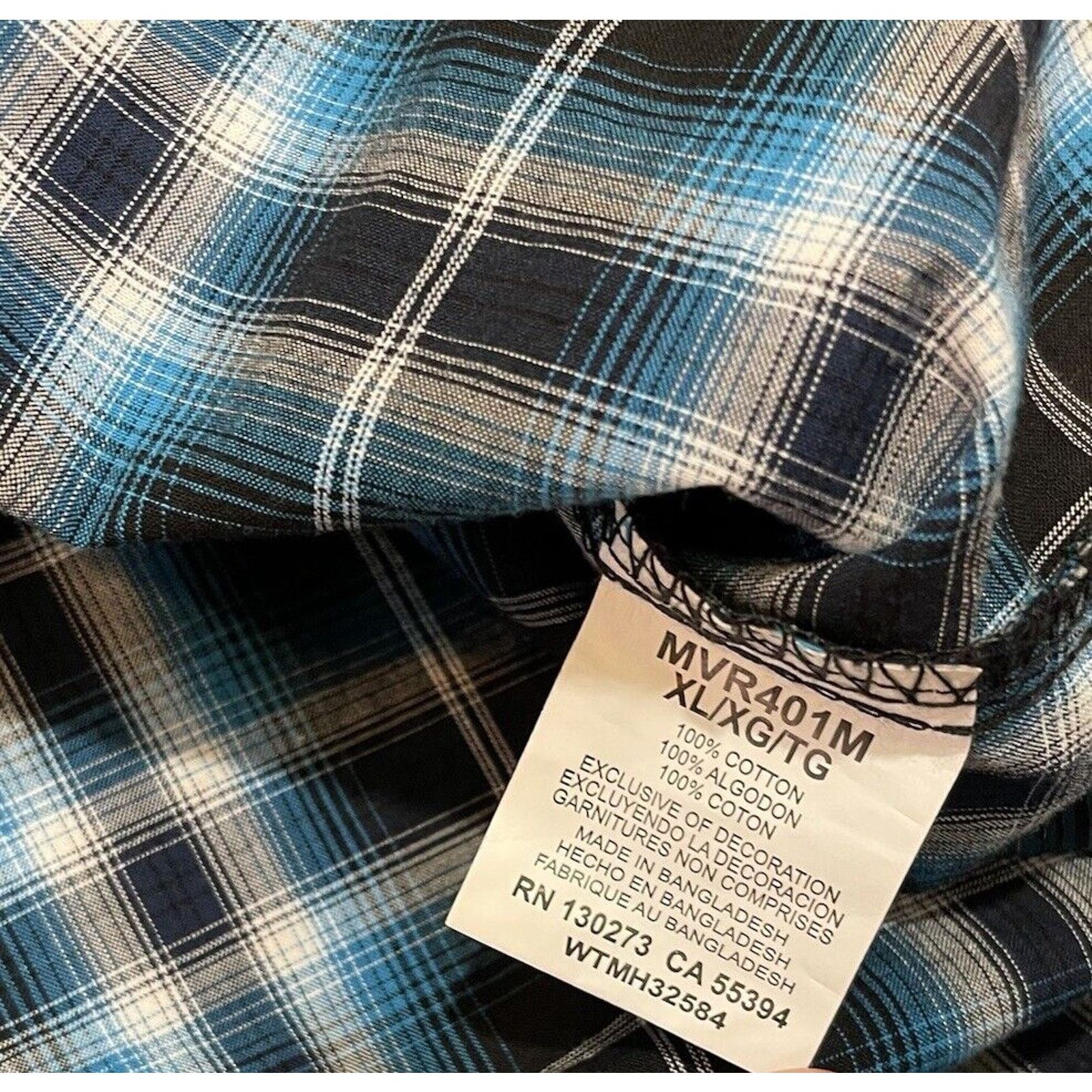 Wrangler VTG Wrangler Retro Men’s Pearl Snap Shirt Plaid Blue XL Size US XL / EU 56 / 4 - 8 Thumbnail