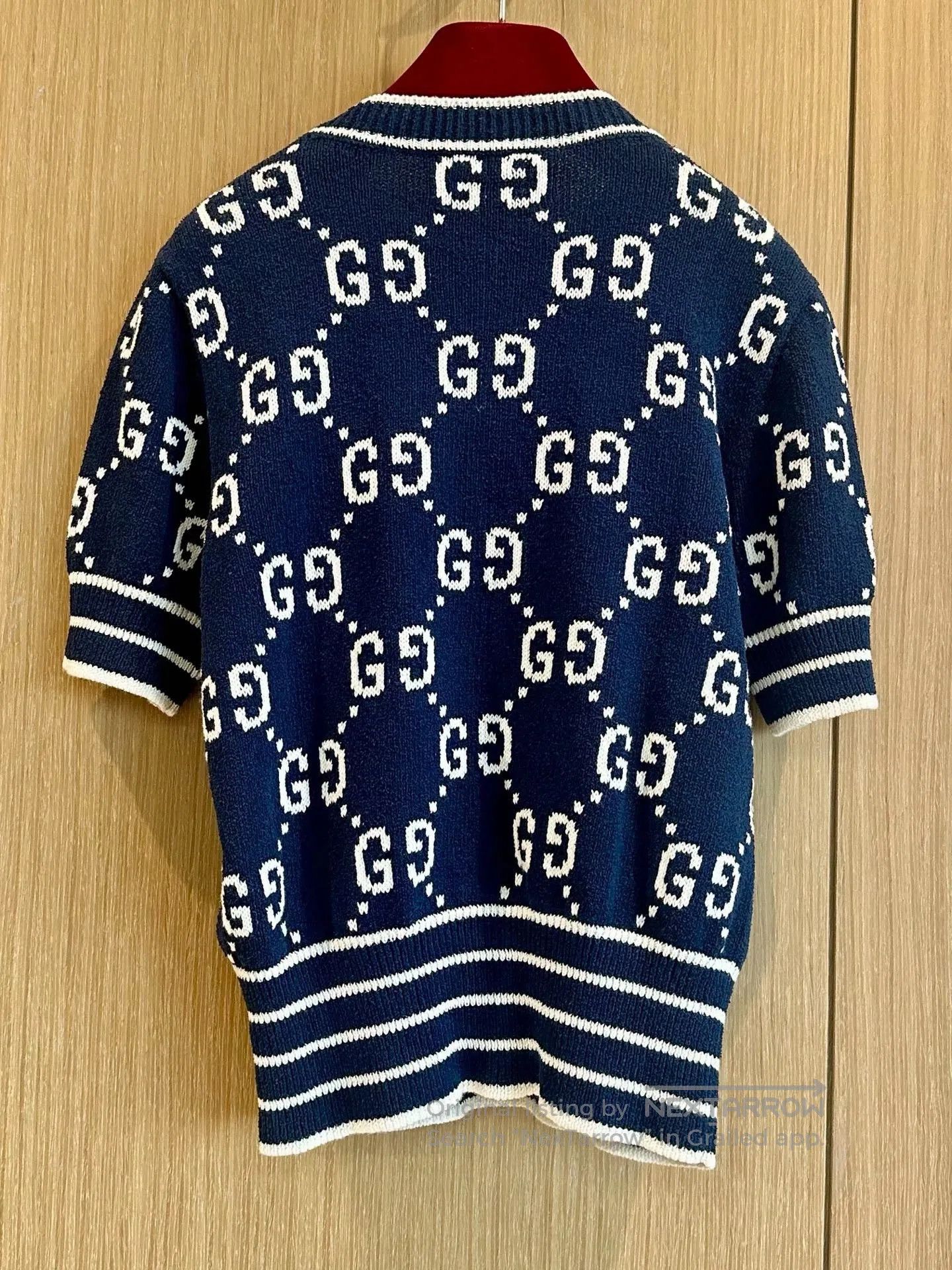 Gucci Gucci Blue Logo Crew Neck Knit Top. Size S / US 4 / IT 40 - 2 Thumbnail