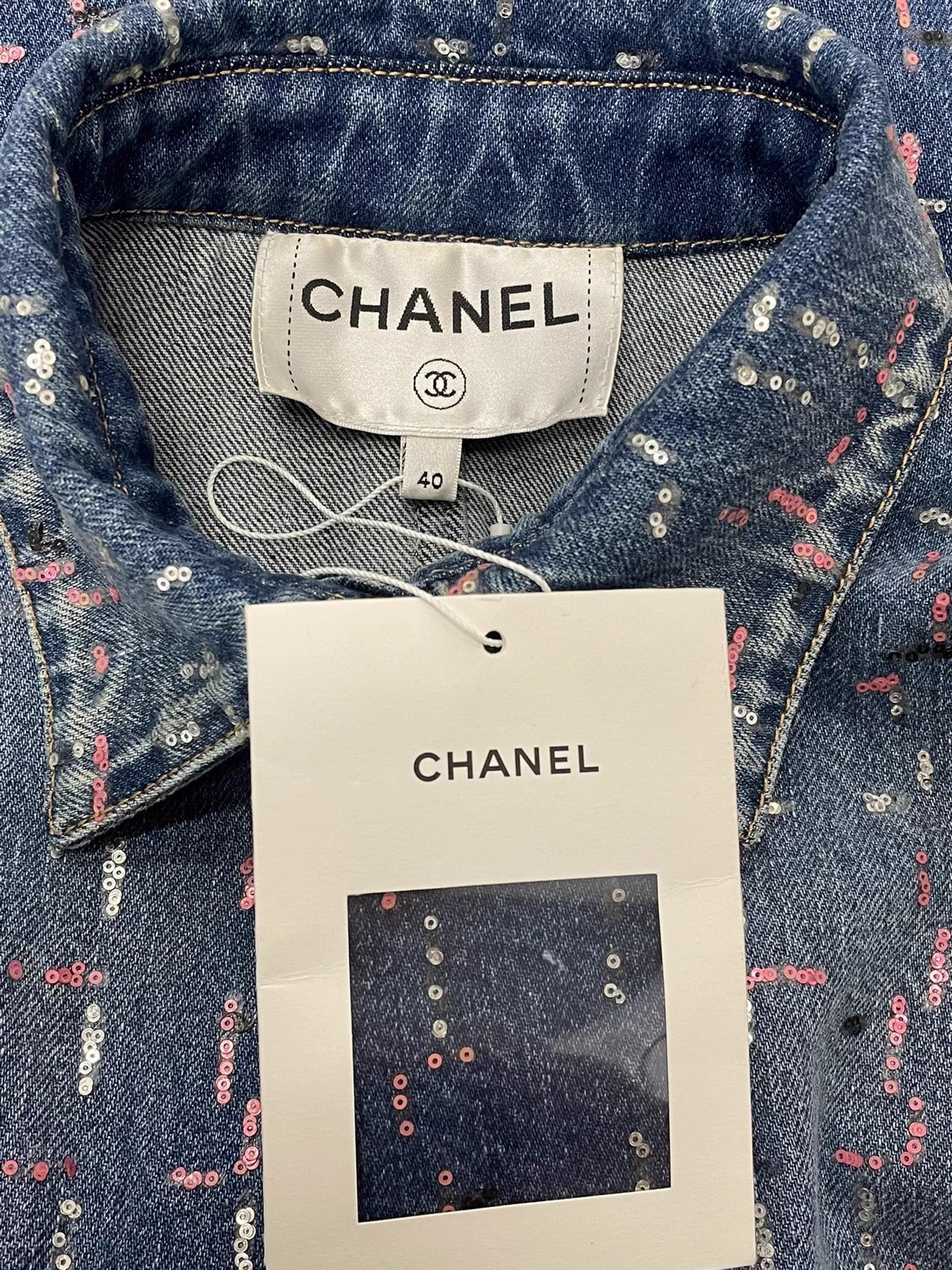 Chanel Chanel Colorful Sequin Denim Jacket 40 Size M / US 6-8 / IT 42-44 - 4 Thumbnail