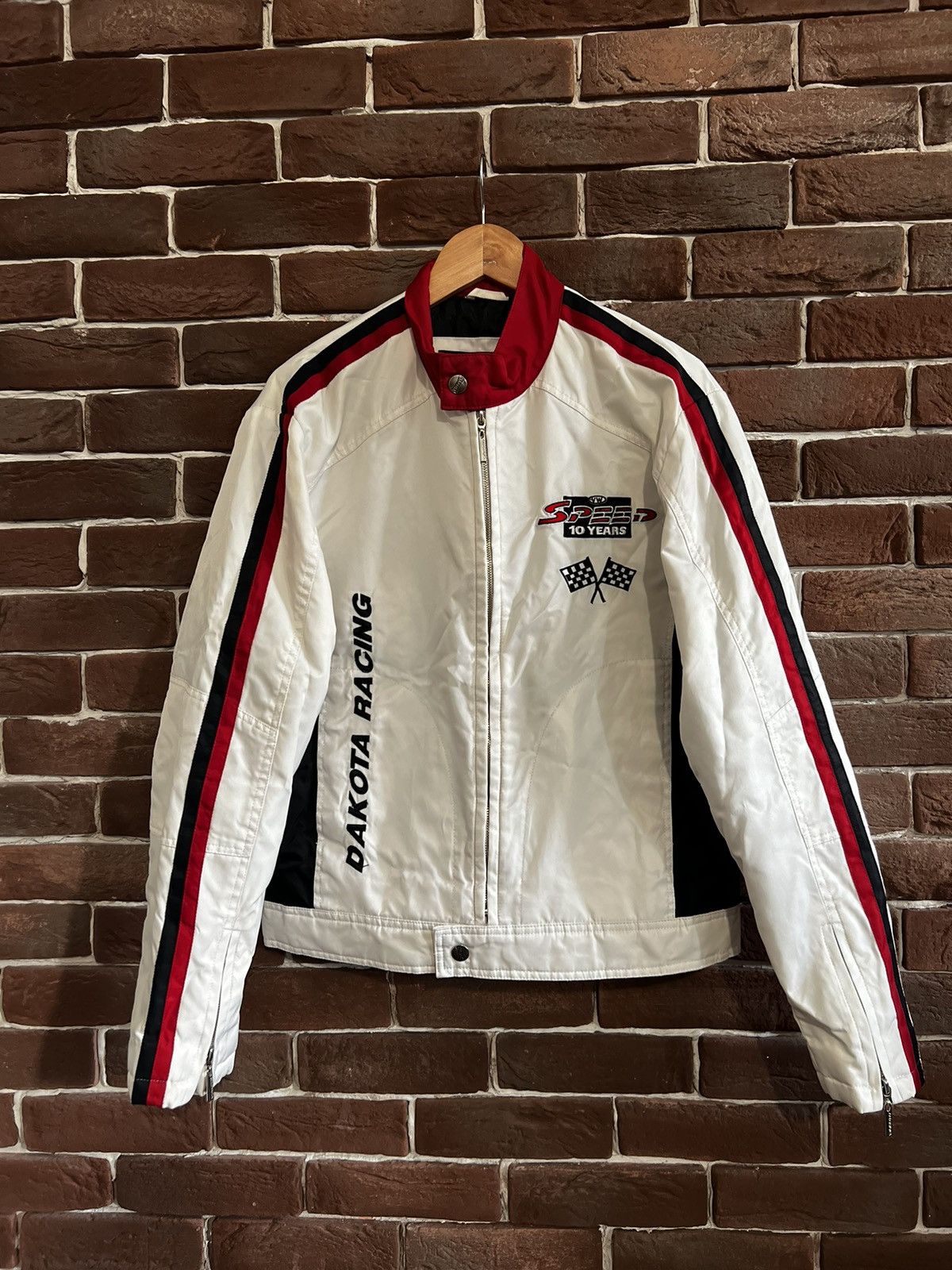 Vintage Vintage Dakota Motors Racing Bomber Jacket crew 69 Hyoe Size US L / EU 52-54 / 3 - 1 Thumbnail