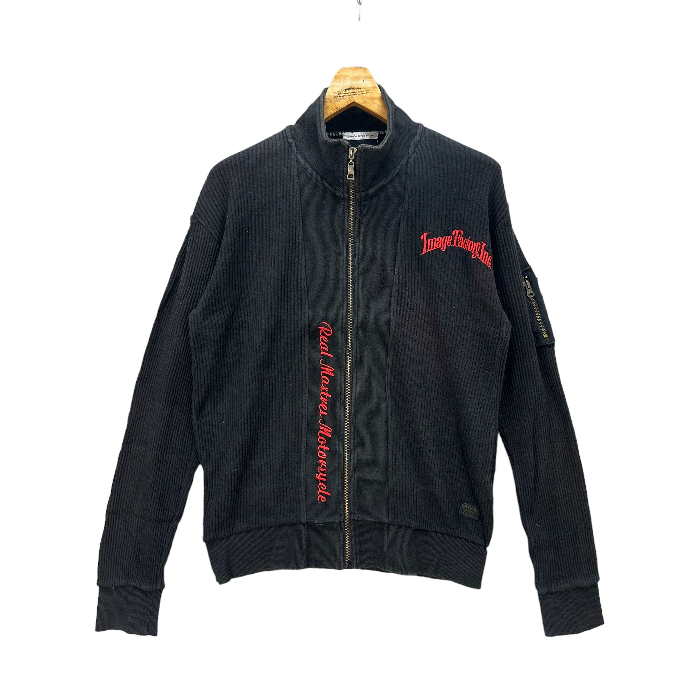 Japanese Brand REAL MASTER MOTORCYCLE BIG LOGO SWEATER JACKET #7933-191 Size US L / EU 52-54 / 3 - 4 Thumbnail