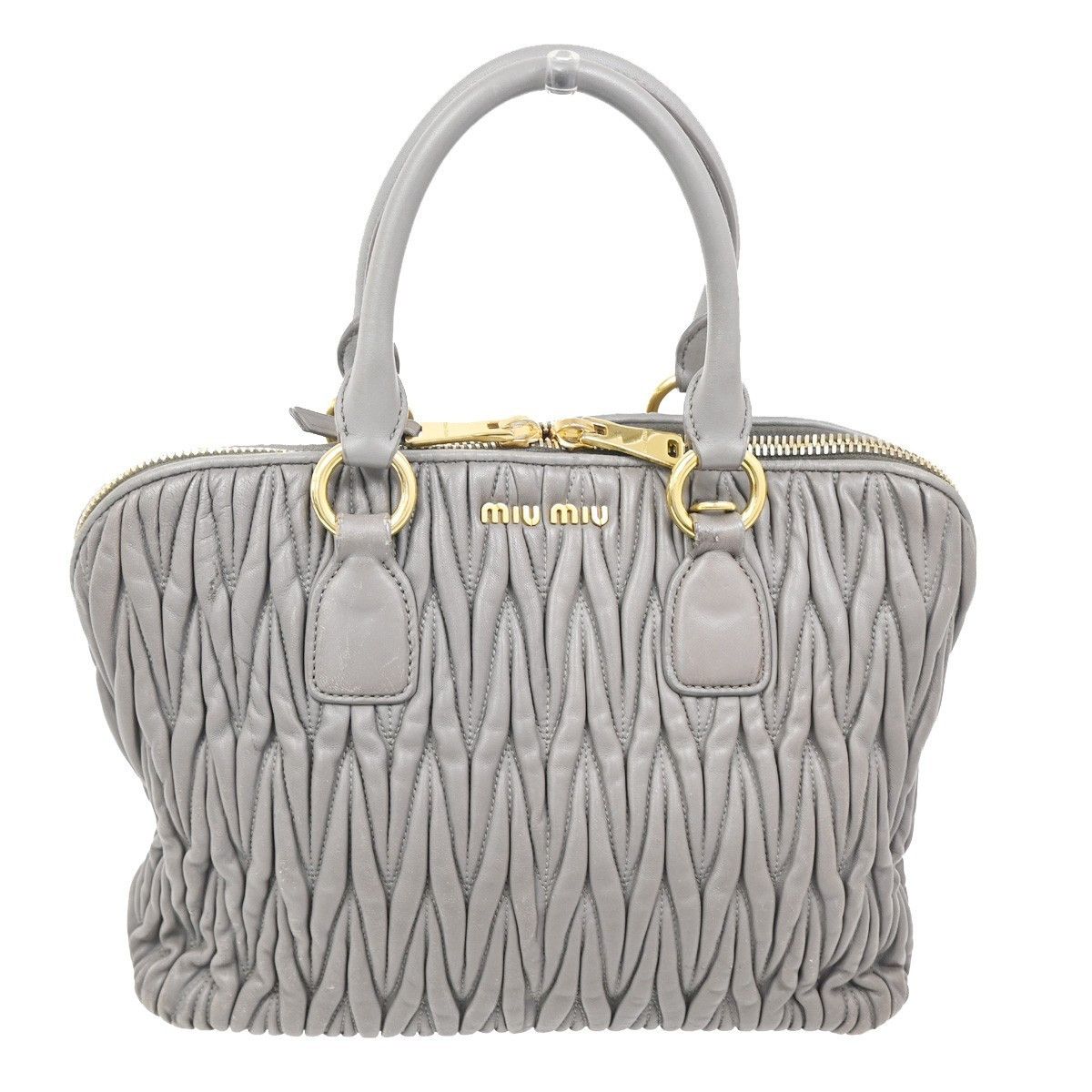 Miu Miu Miu Miu Madras Bowler Matelasse Leather Size ONE SIZE - 1 Thumbnail