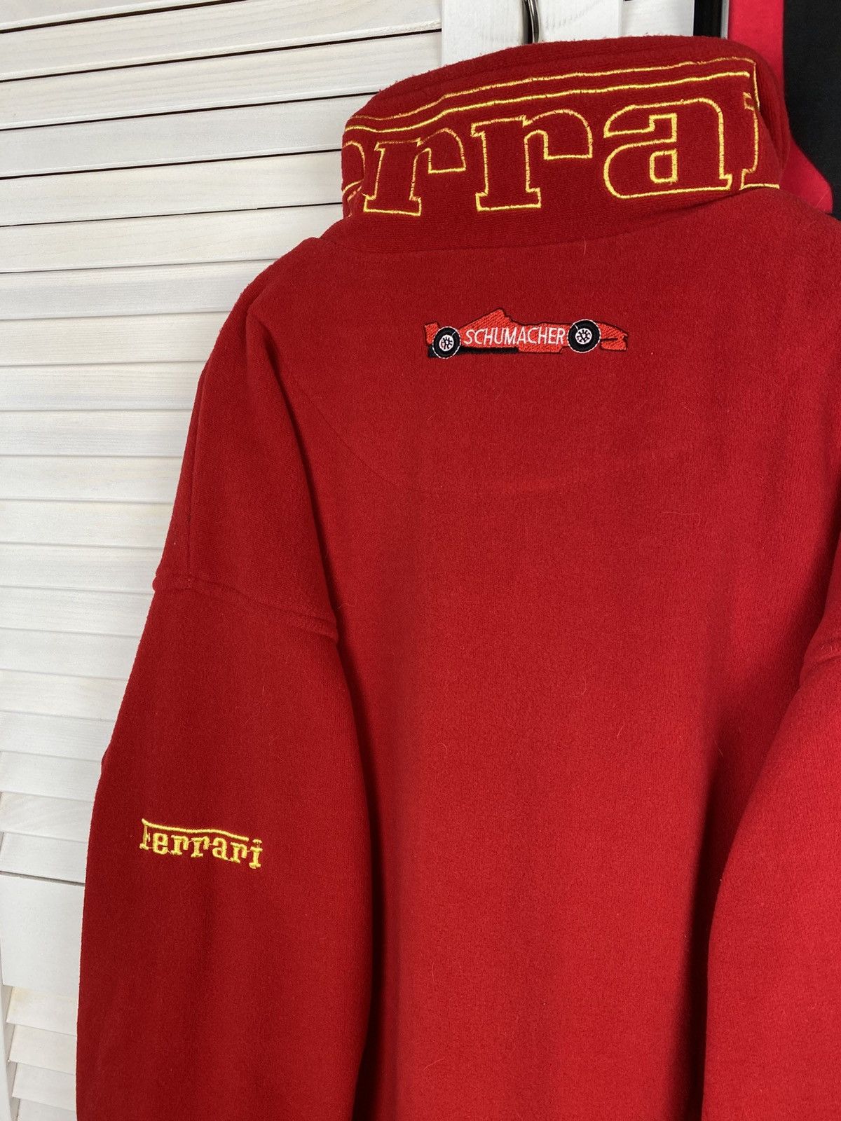 Ferrari Vintage 90s Fleece Jacket Zip Up 1/4 Ferrari Racing F1 Car Size US XL / EU 56 / 4 - 8 Thumbnail