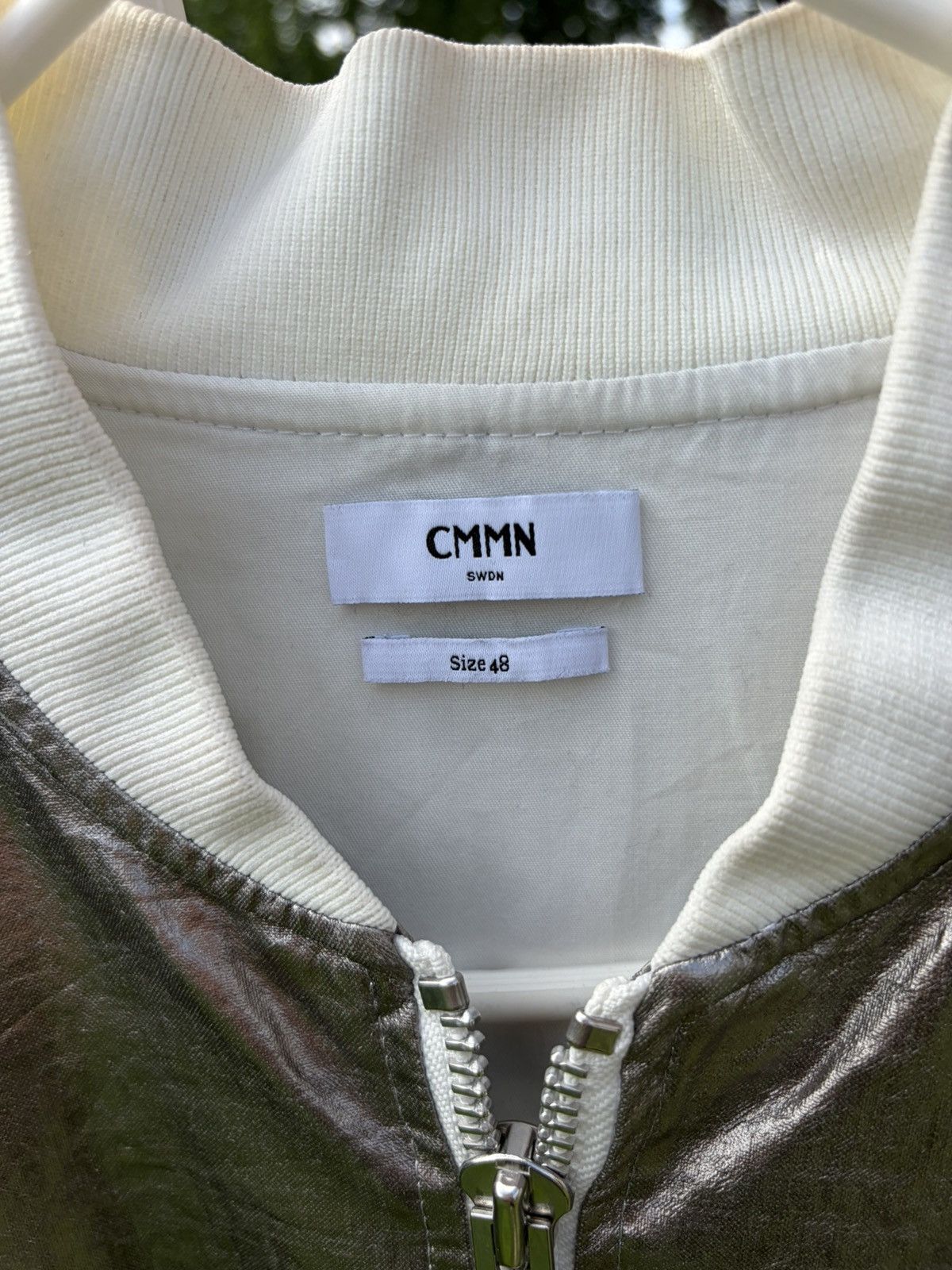 CMMN SWDN Silver Metallic Bomber Jacket Size US M / EU 48-50 / 2 - 2 Thumbnail