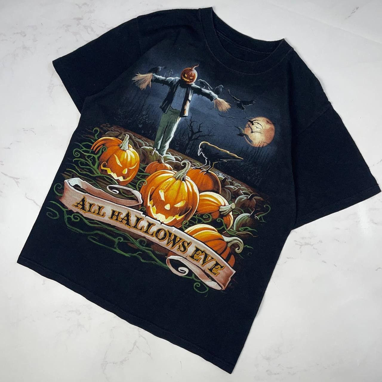 Vintage Vintage t-shirt all hallows eve Halloweend Tee Pumpkin Size US M / EU 48-50 / 2 - 1 Thumbnail