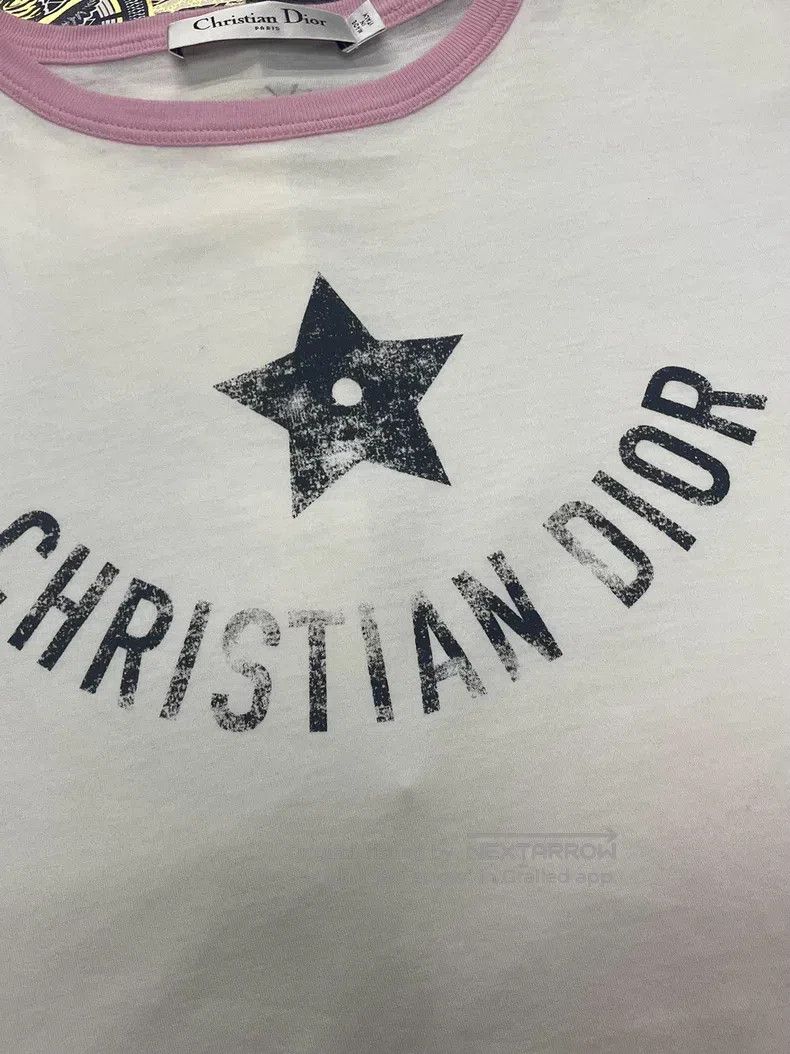 Dior Dior White and pink lucky star letter printed short-sleeve Size US M / EU 48-50 / 2 - 2 Thumbnail
