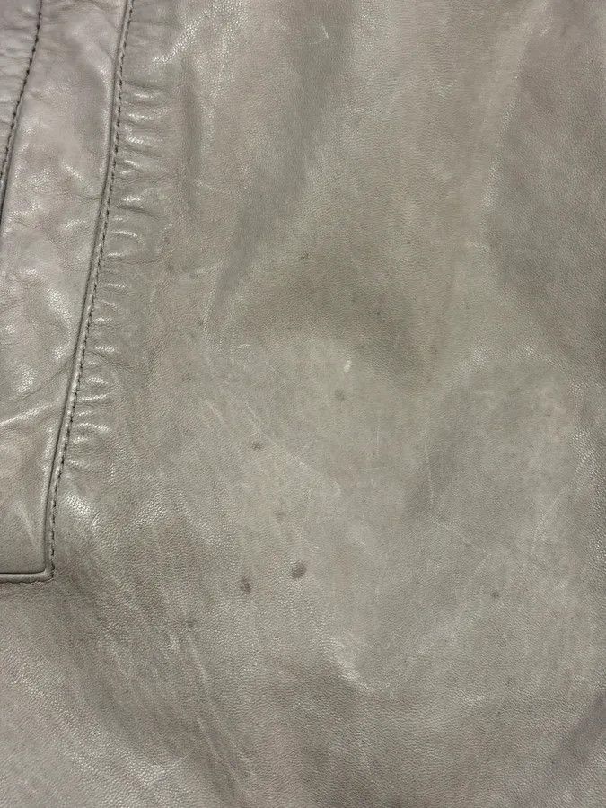 Dolce & Gabbana 2010s Dolce & Gabbana Grey Biker Minimalist Leather Jacket Size US L / EU 52-54 / 3 - 12 Thumbnail