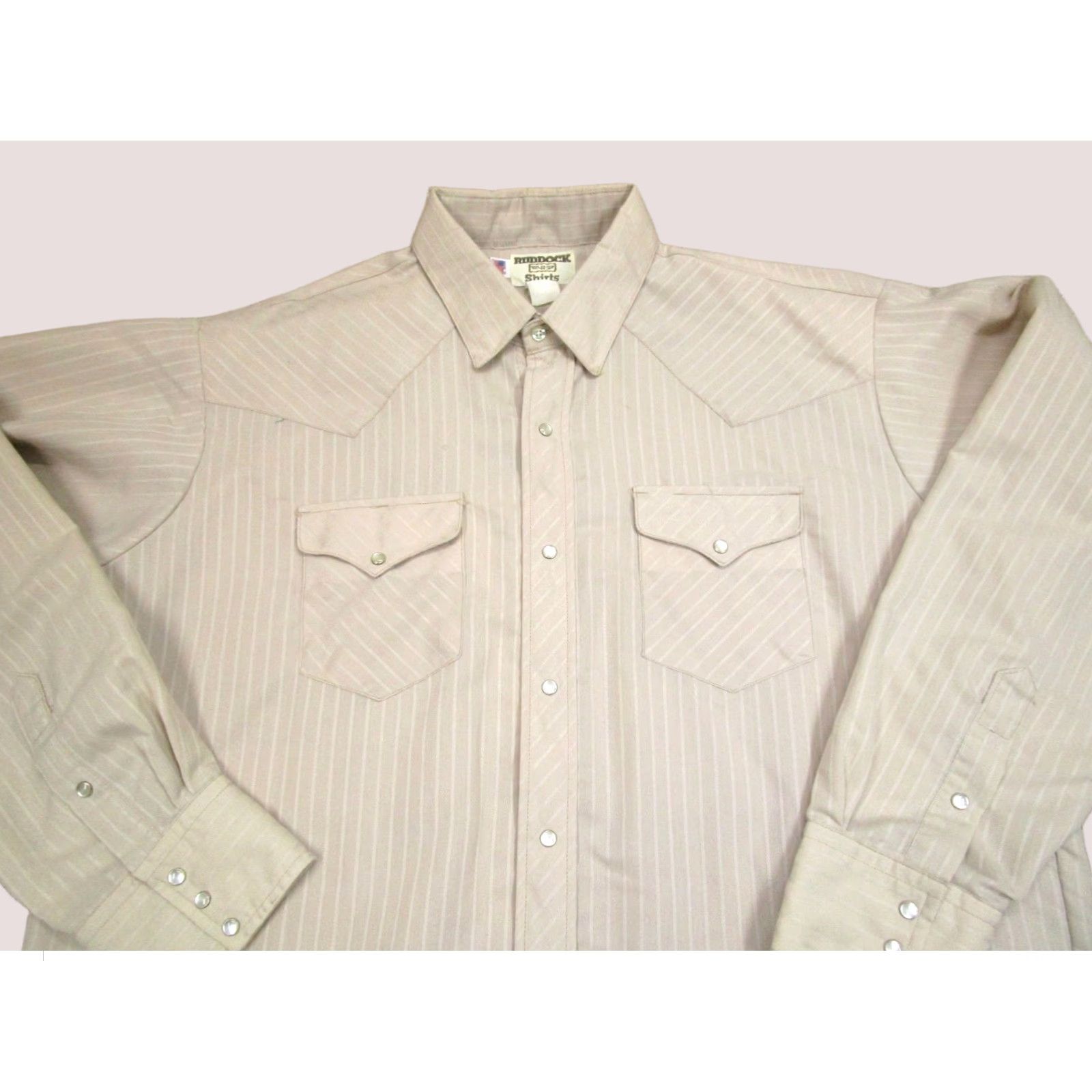 Vintage VINTAGE Ruddock Shirt Men 2XL Brown Pinstripe Western Cowboy USA 90s Shirt Mens Black? Size US XXL / EU 58 / 5 - 1 Thumbnail