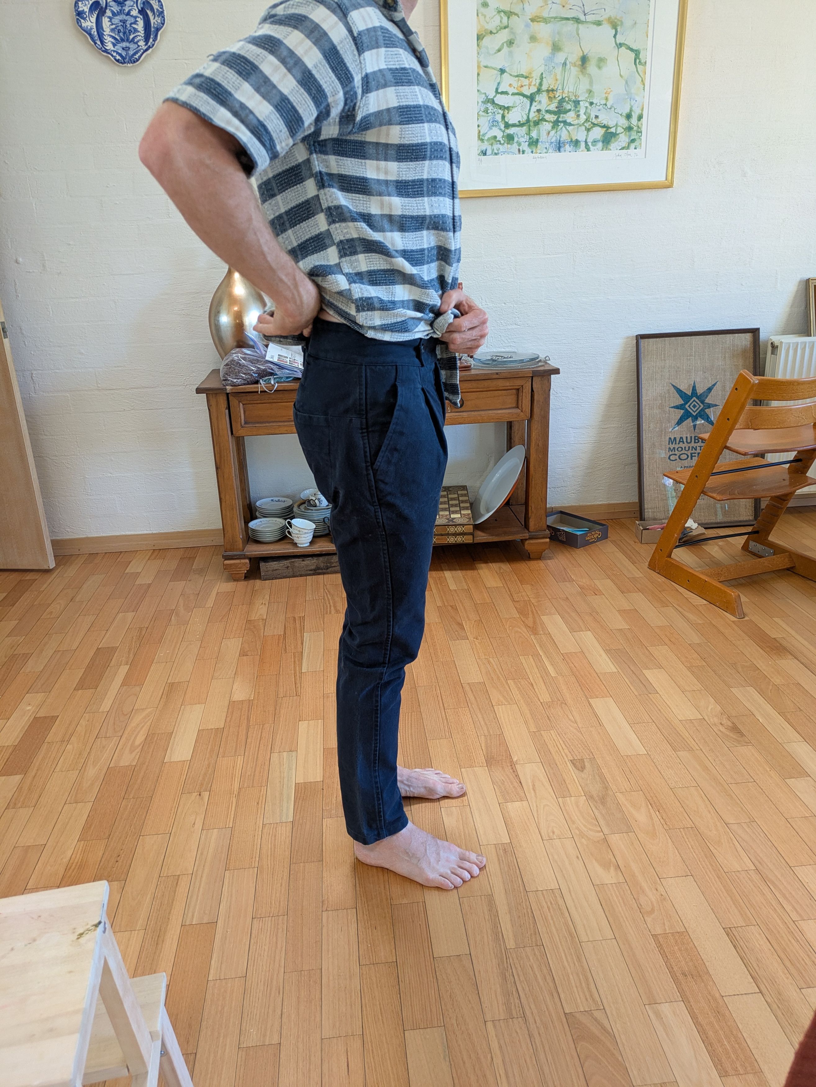 S.E.H. Kelly S.E.H Kelly Slim Trousers – Navy Sailcloth – XS Size US 28 / EU 44 - 5 Thumbnail